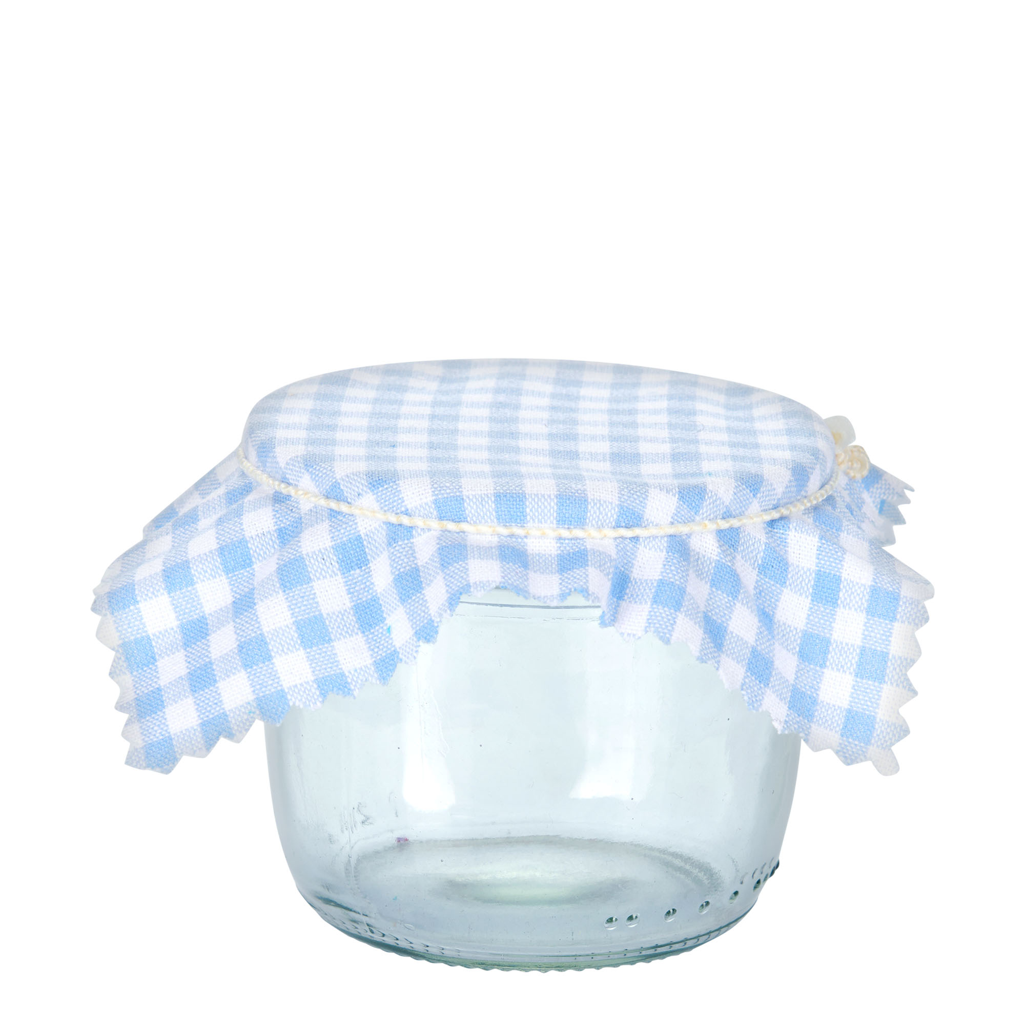 Stofdoekje geruit 12x12, vierkant, textiel, lichtblauw, opening: TO38-TO53