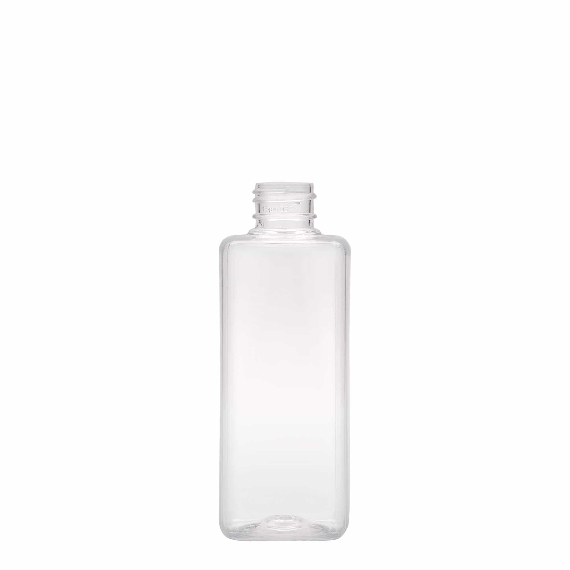 200 ml PET-fles 'Karl', vierkant, kunststof, hals: 24/410