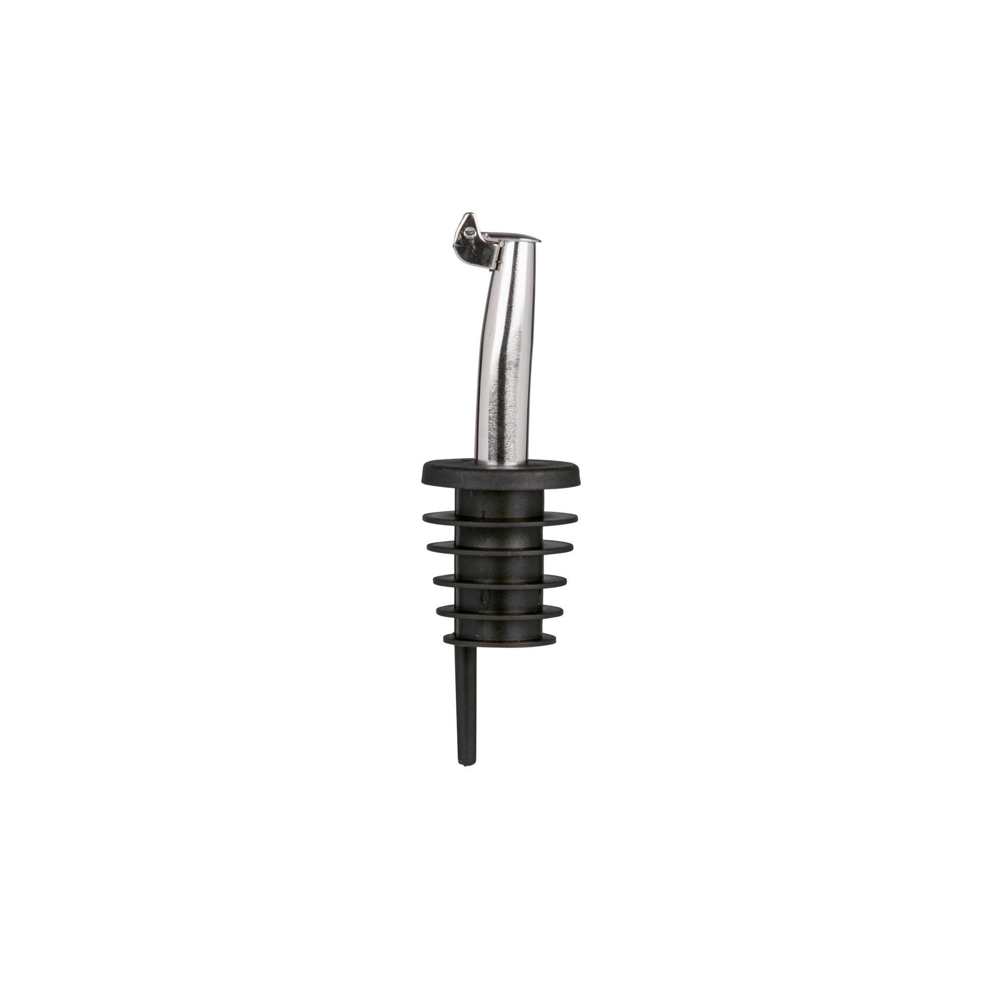 RVS schenktuit met metalen klep, roestvrij staal, zilver RVS schenktuit met metalen klep, roestvrij staal, zilver