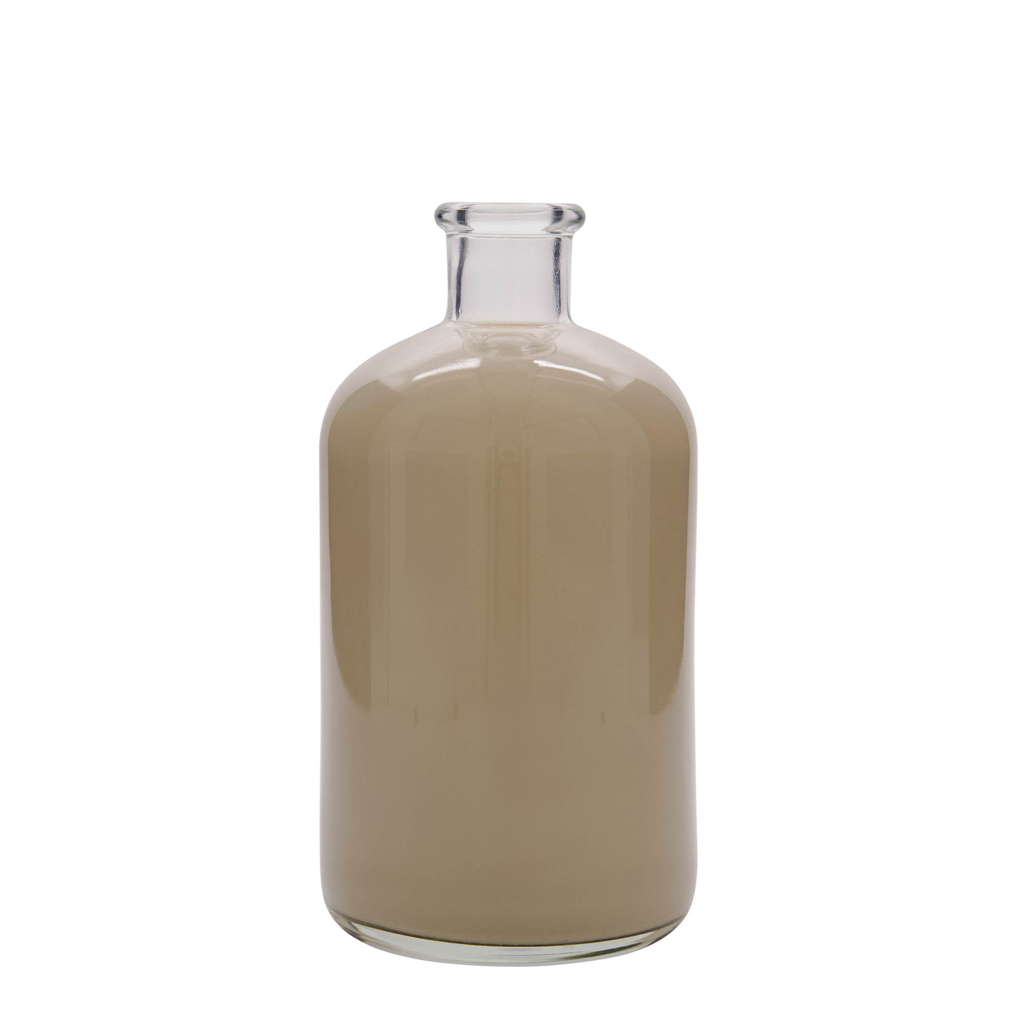 1.000 ml glazen apothekersfles, opening: kurk