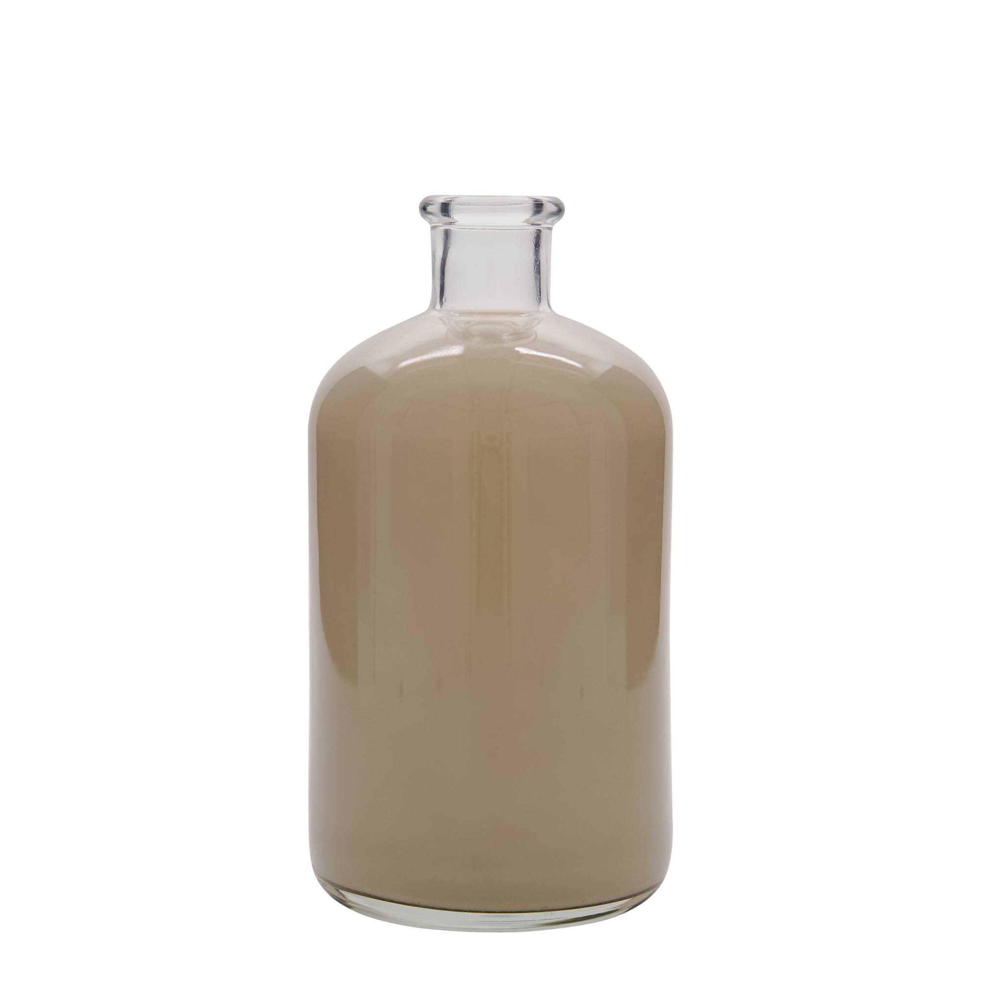 1.000 ml glazen apothekersfles, opening: kurk