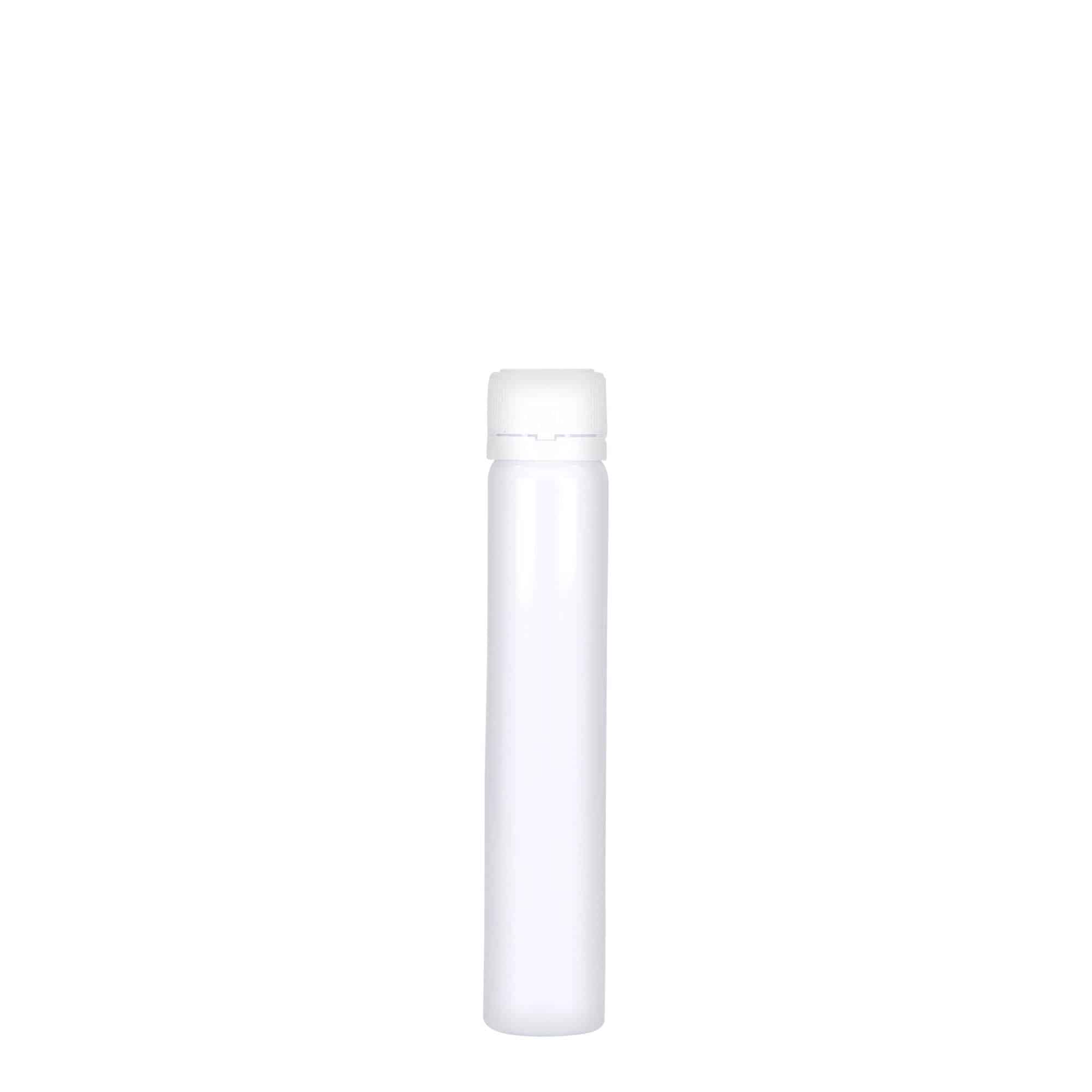 25 ml PET-buisje, kunststof, wit, opening: schroefdop