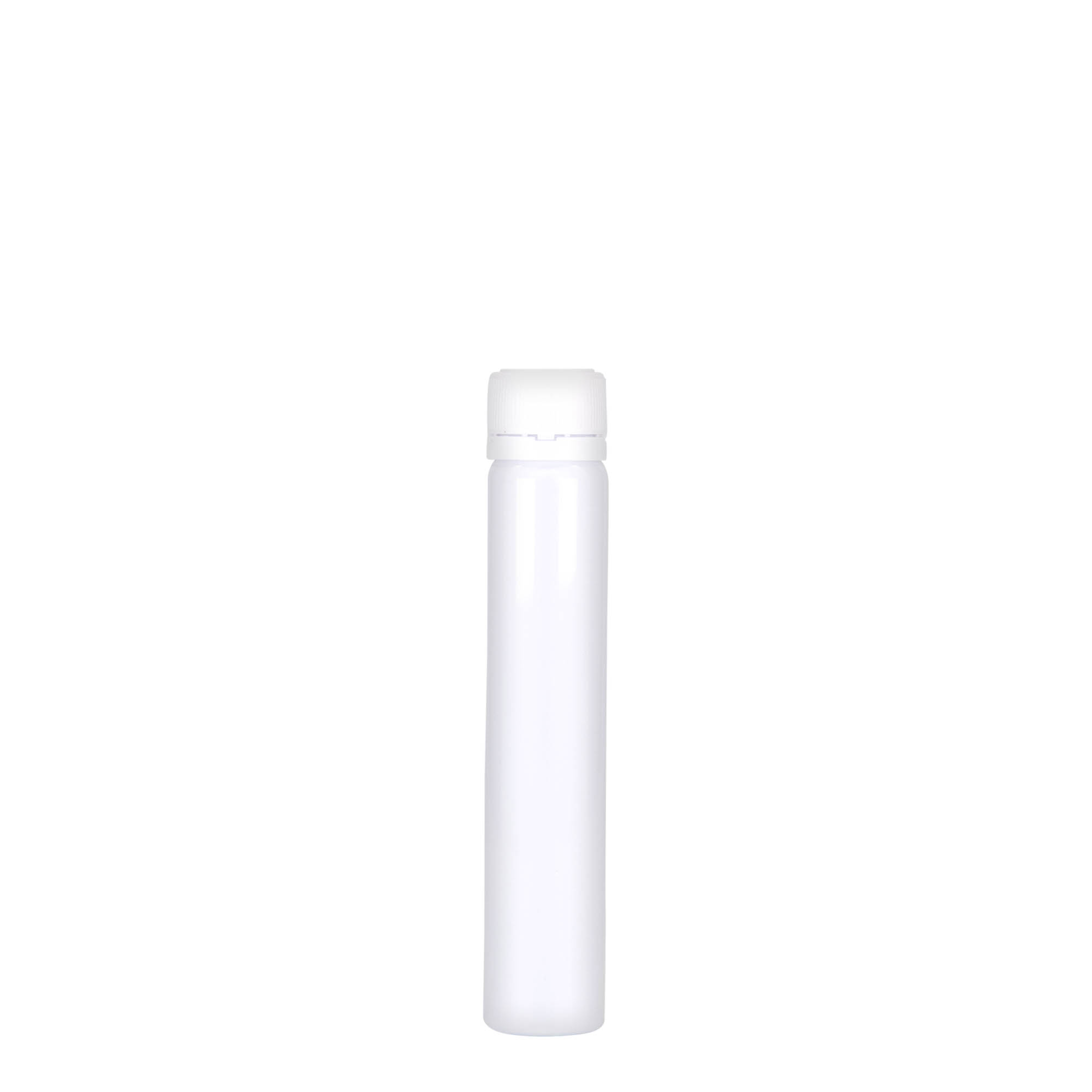 25 ml PET-buisje, kunststof, wit, opening: schroefdop