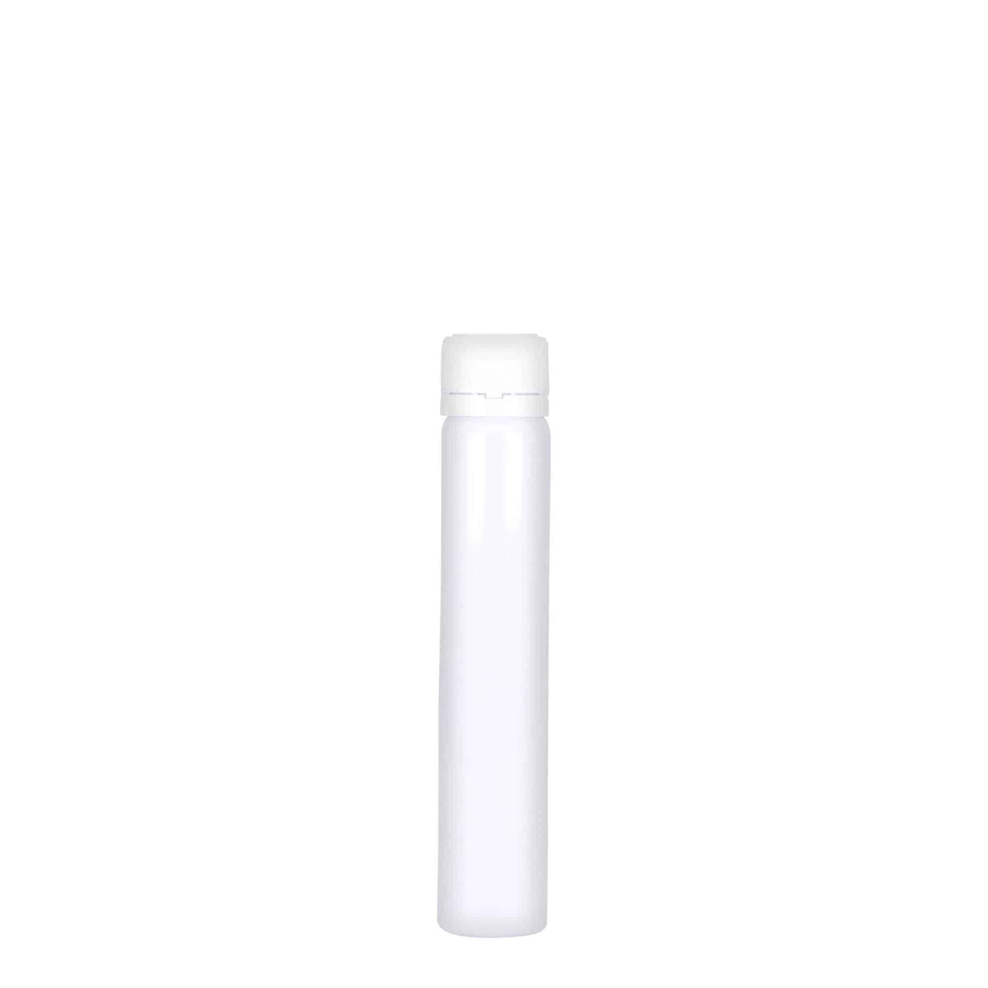 25 ml PET-buisje, kunststof, wit, opening: schroefdop