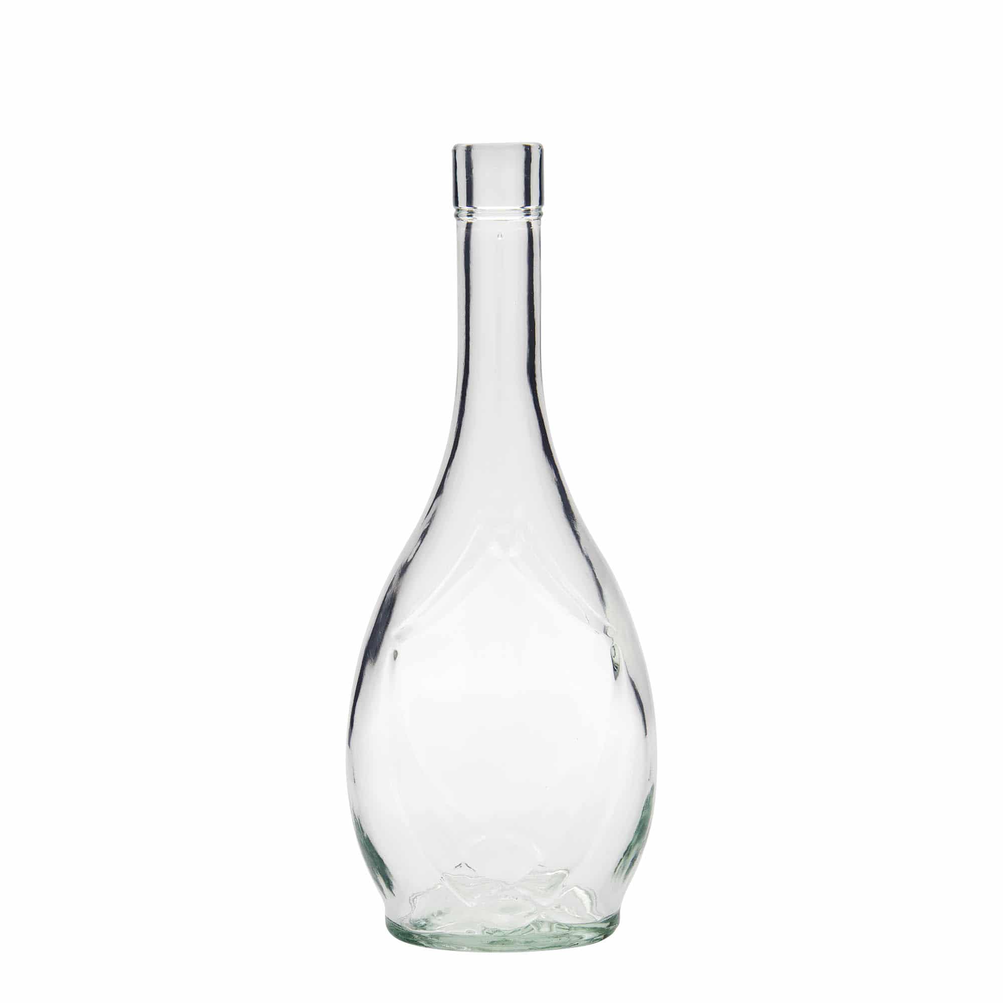 Glazen fles 'Saragossa', 500 ml, ovaal, monding: kurk Glazen fles 'Saragossa', 500 ml, ovaal, monding: kurk