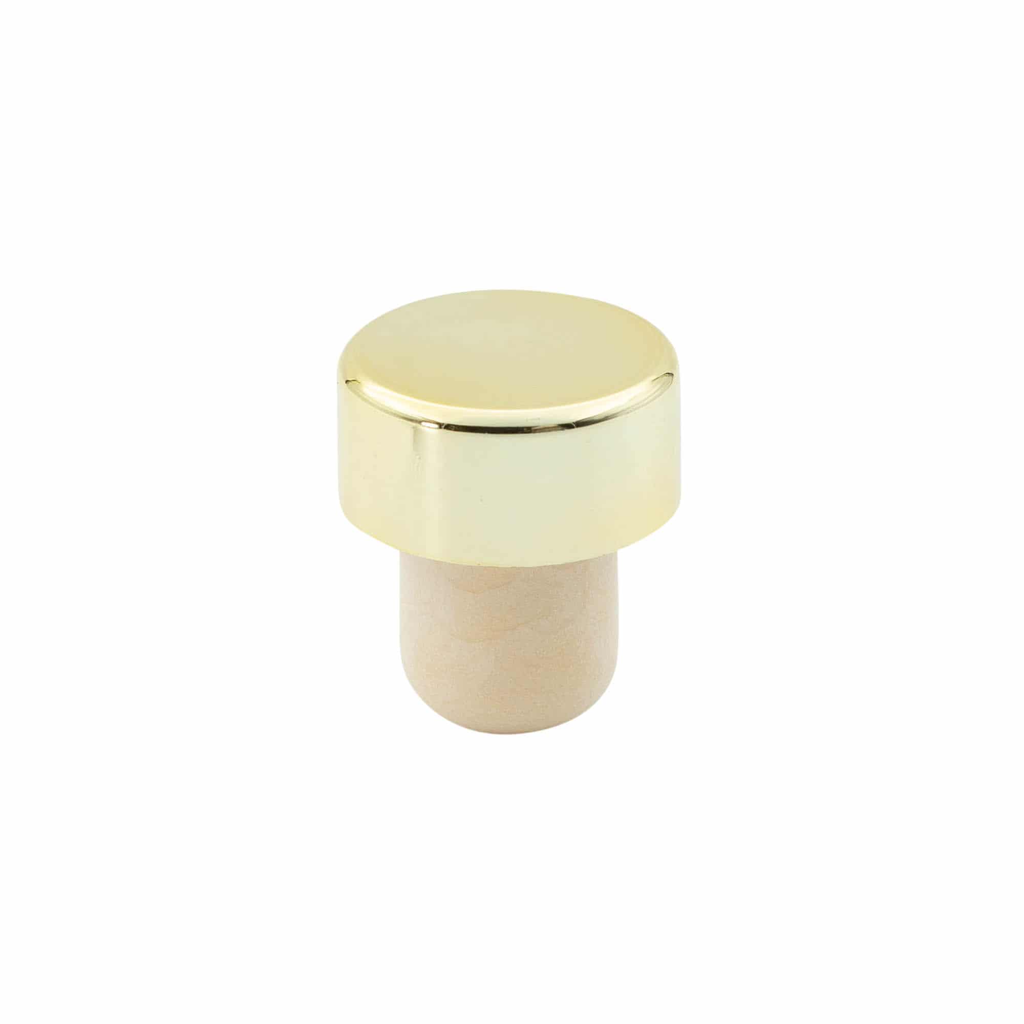 Dopkurk, 19 mm, kunststof, goud, voor monding: kurk Dopkurk, 19 mm, kunststof, goud, voor monding: kurk