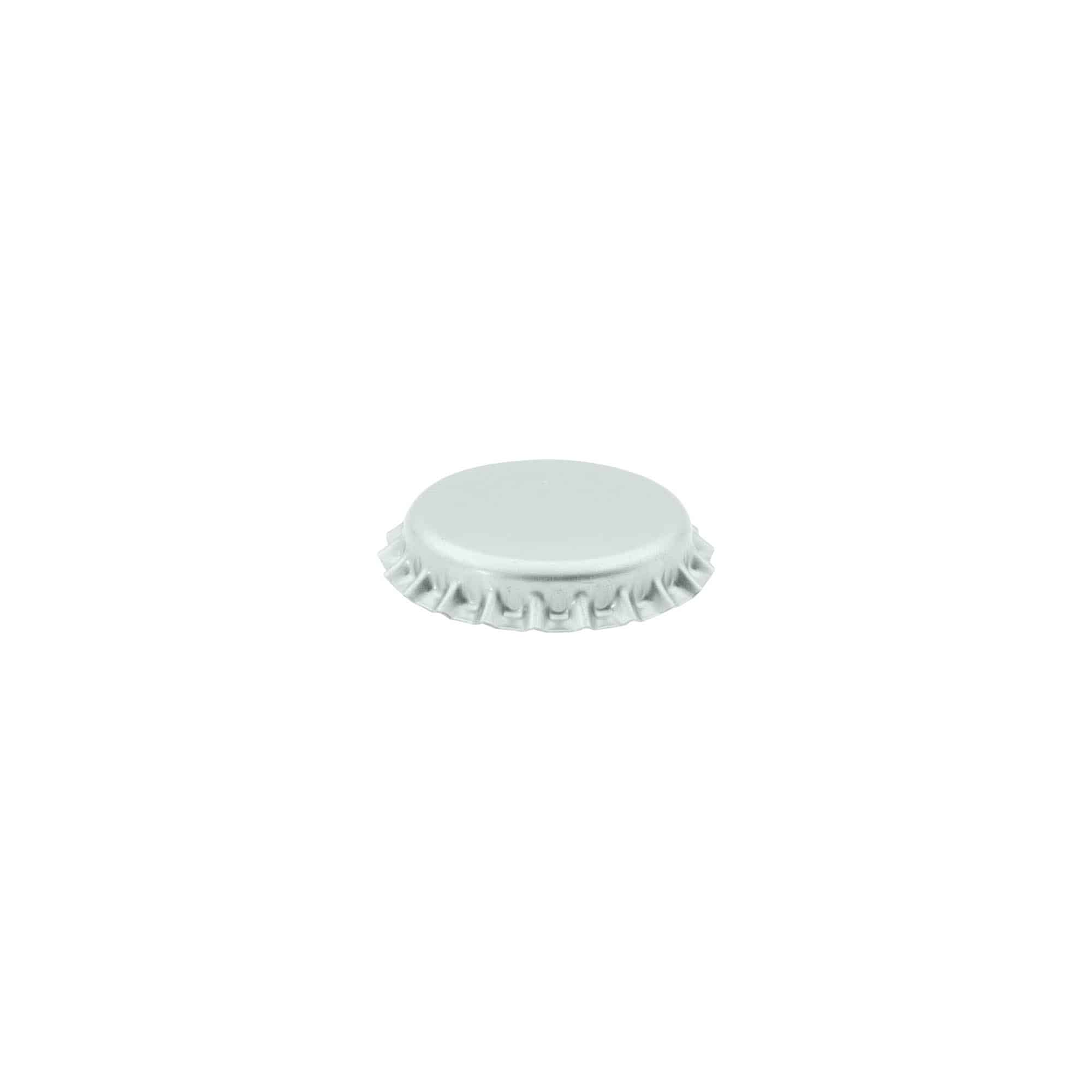 Kroonkurken 26 mm, metaal, zilver