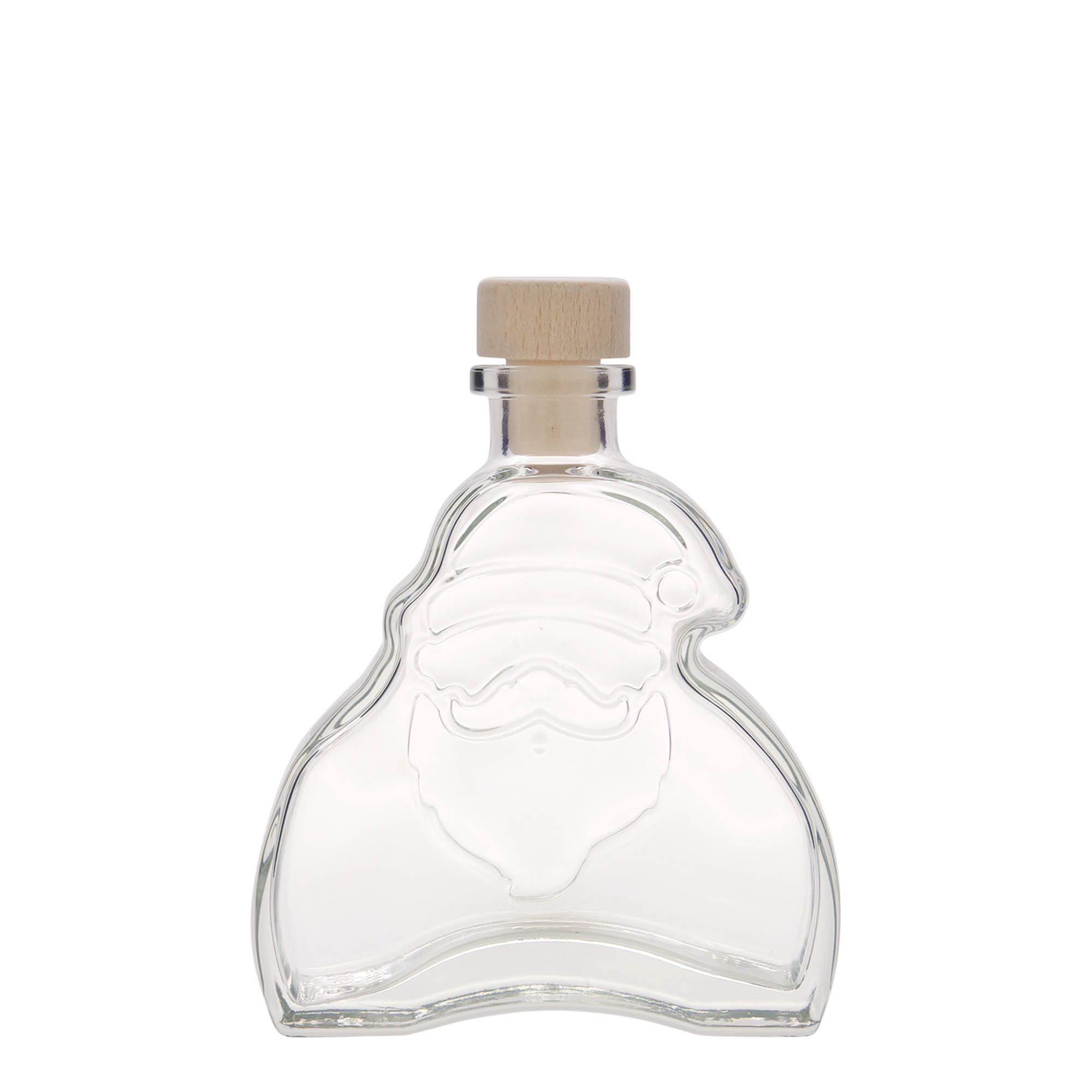 200 ml glazen fles 'Kerstman', opening: kurk