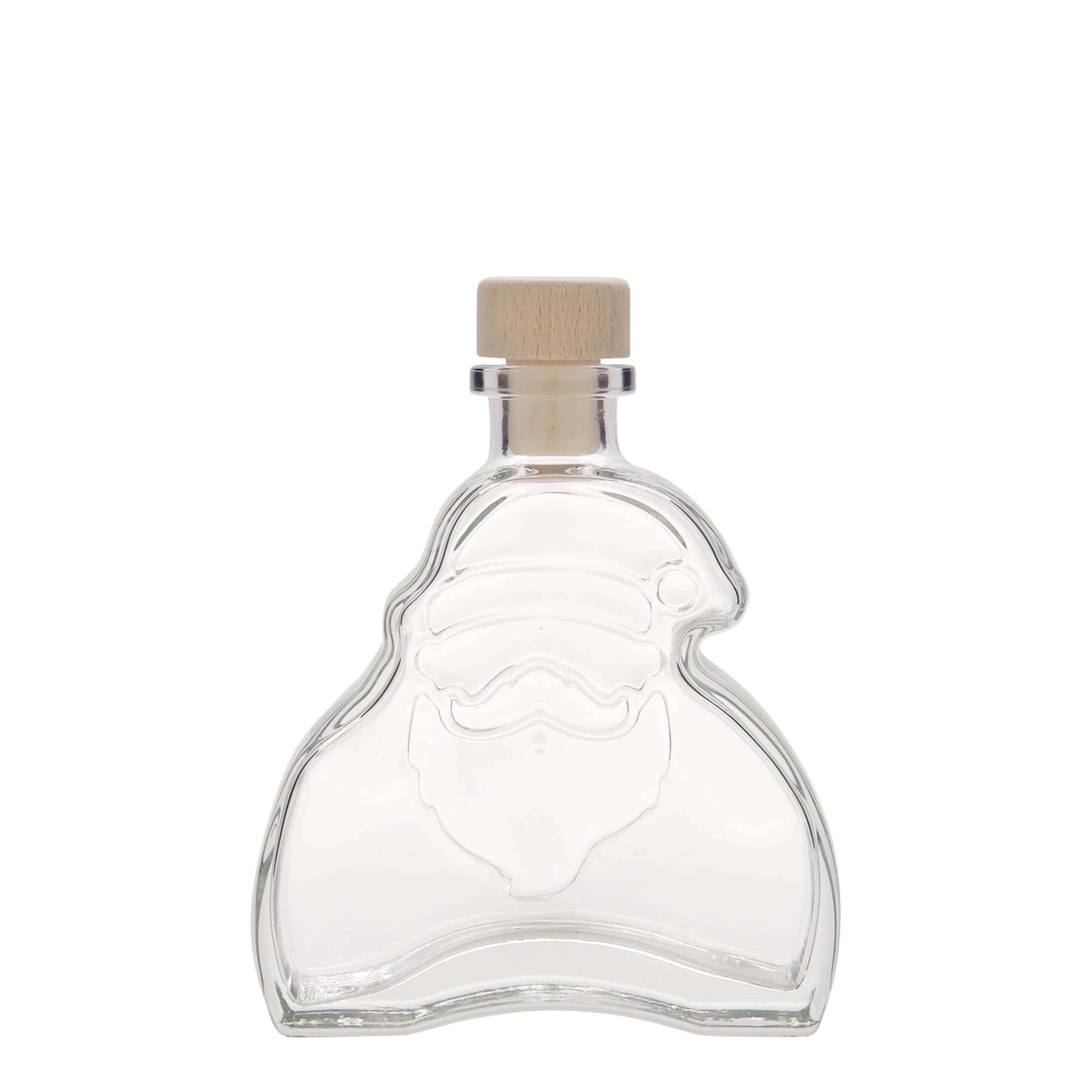 200 ml glazen fles 'Kerstman', opening: kurk