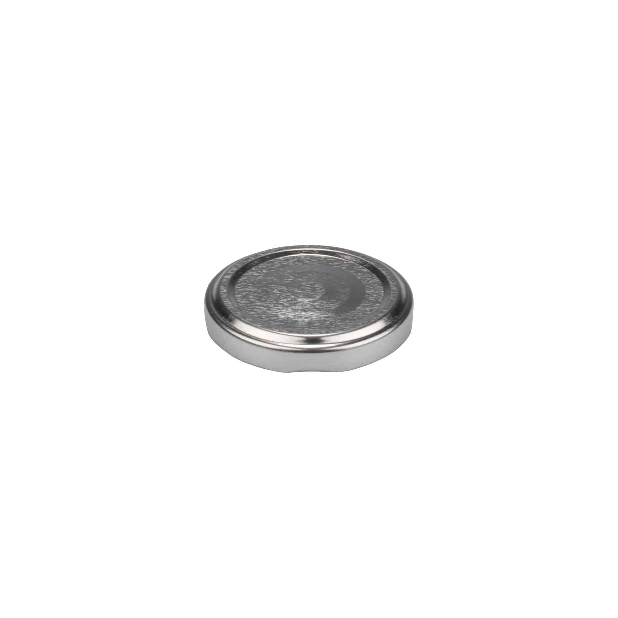 Twist-offdeksel, blik, zilver, voor monding: TO 48