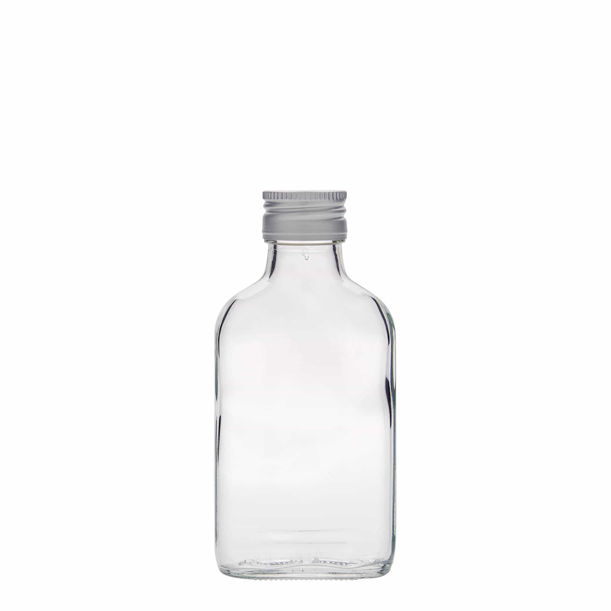 Zakflacon, 100 ml, rechthoekig, glas, monding: PP 28
