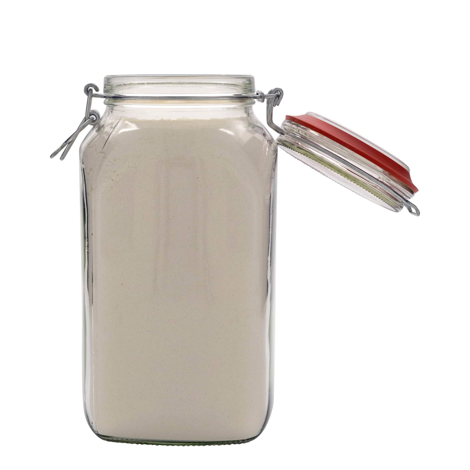 2.590 ml beugelfles, vierkant, opening: beugelsluiting