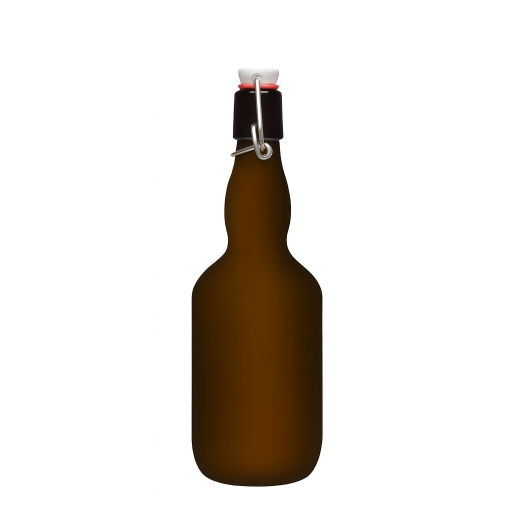 500 ml bierfles met halsverdikking, glas, antiekgroen, opening: beugelsluiting 500 ml bierfles met halsverdikking, glas, antiekgroen, opening: beugelsluiting