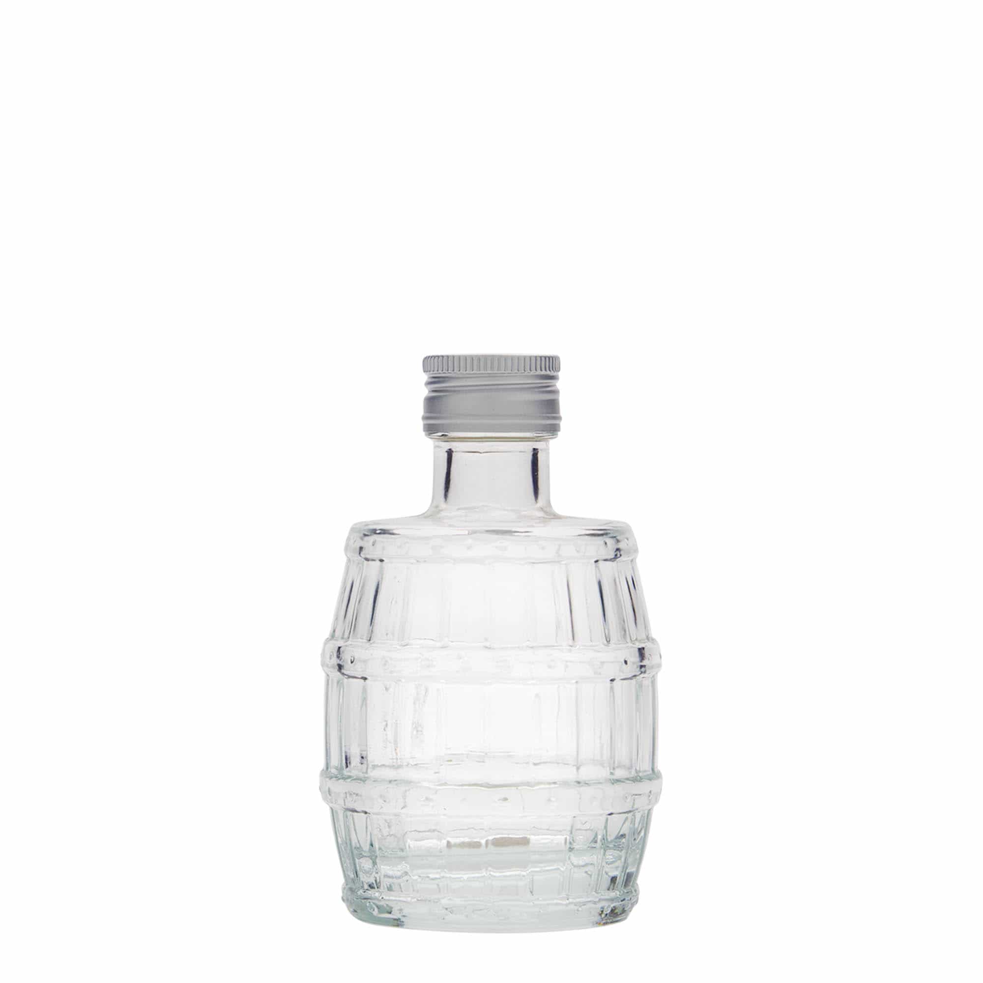 100 ml glazen fles 'vat', monding: PP 24