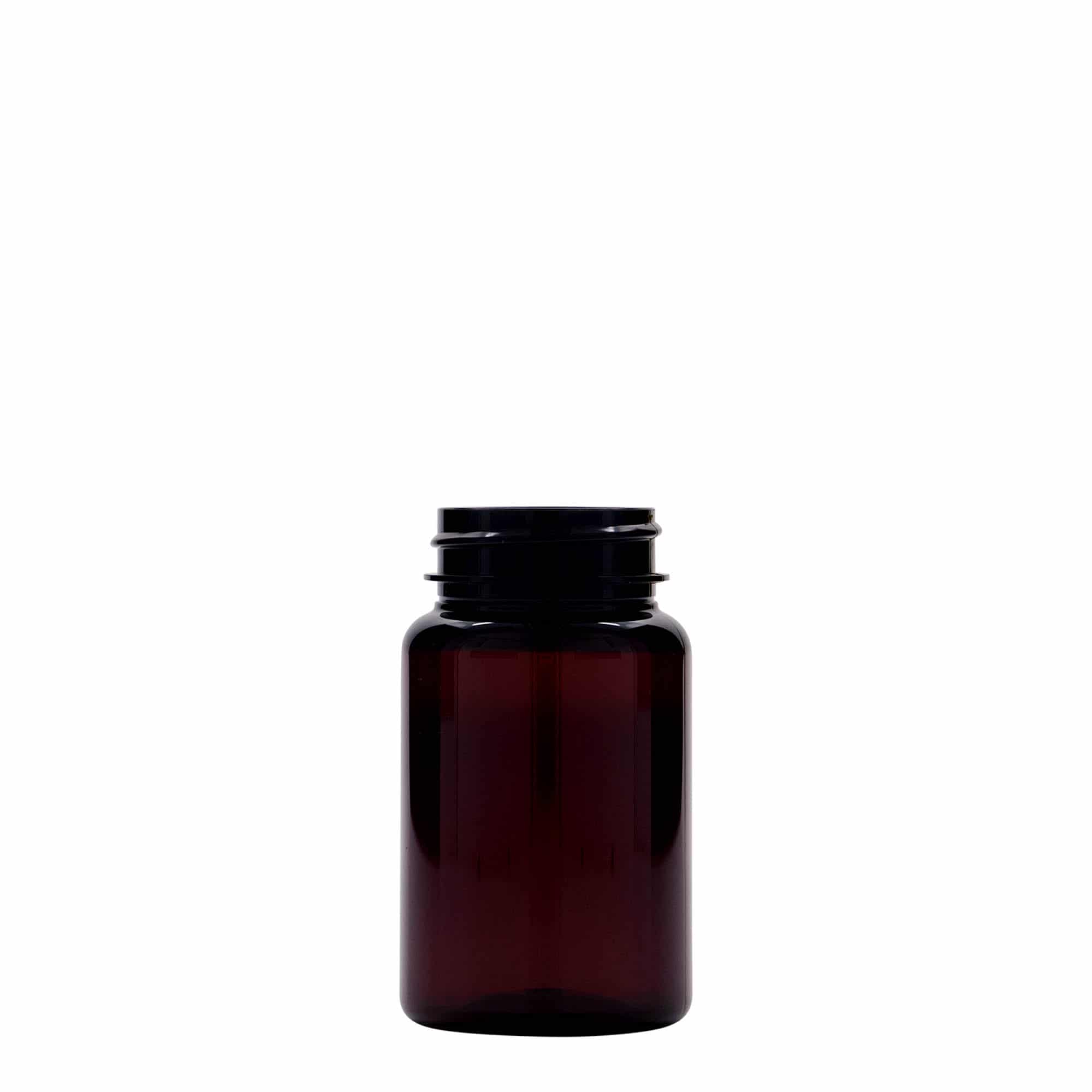 Pet-medicijnpotje, 75 ml, kunststof, bruin, monding: GPI 38/400 Pet-medicijnpotje, 75 ml, kunststof, bruin, monding: GPI 38/400