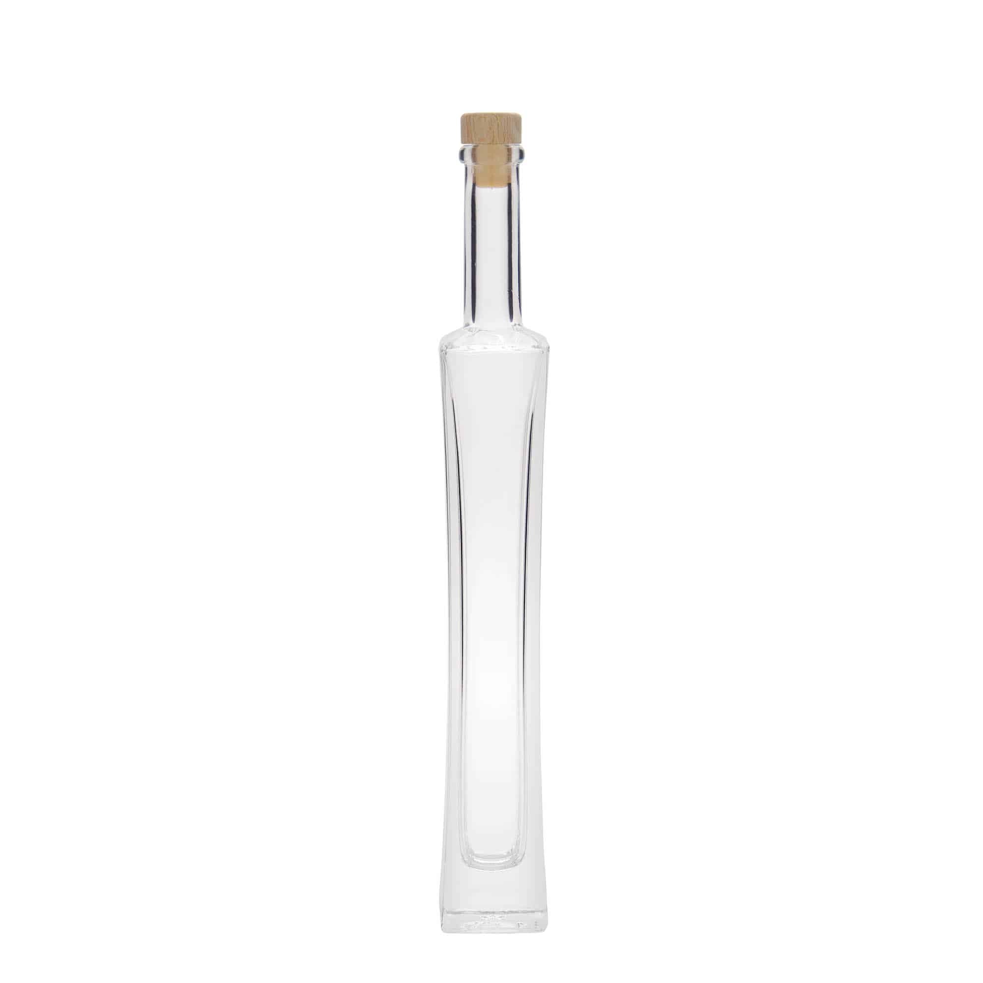 Glazen fles 'Koko', 100 ml, vierkant, monding: kurk