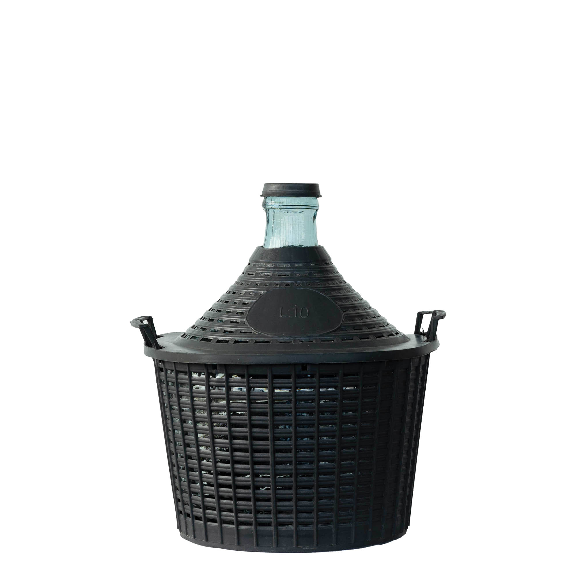 10 l ballonfles met smalle hals, glas, opening: opzetdeksel