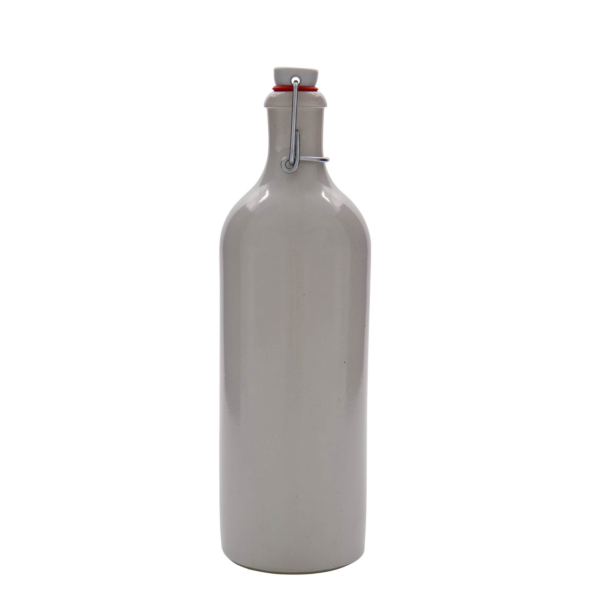 750 ml tonkruik, steengoed, wit, monding: beugelverschluss