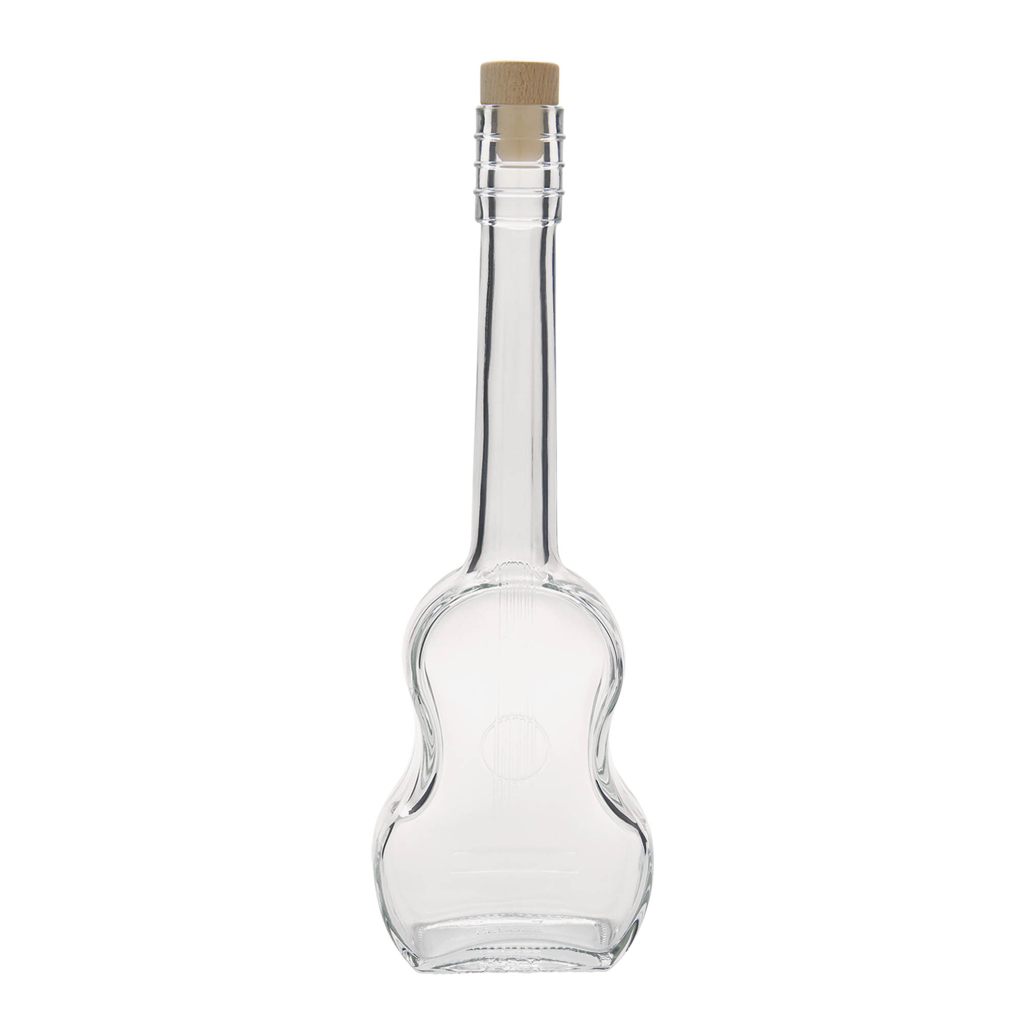 500 ml glazen fles 'Gitaar', opening: kurk