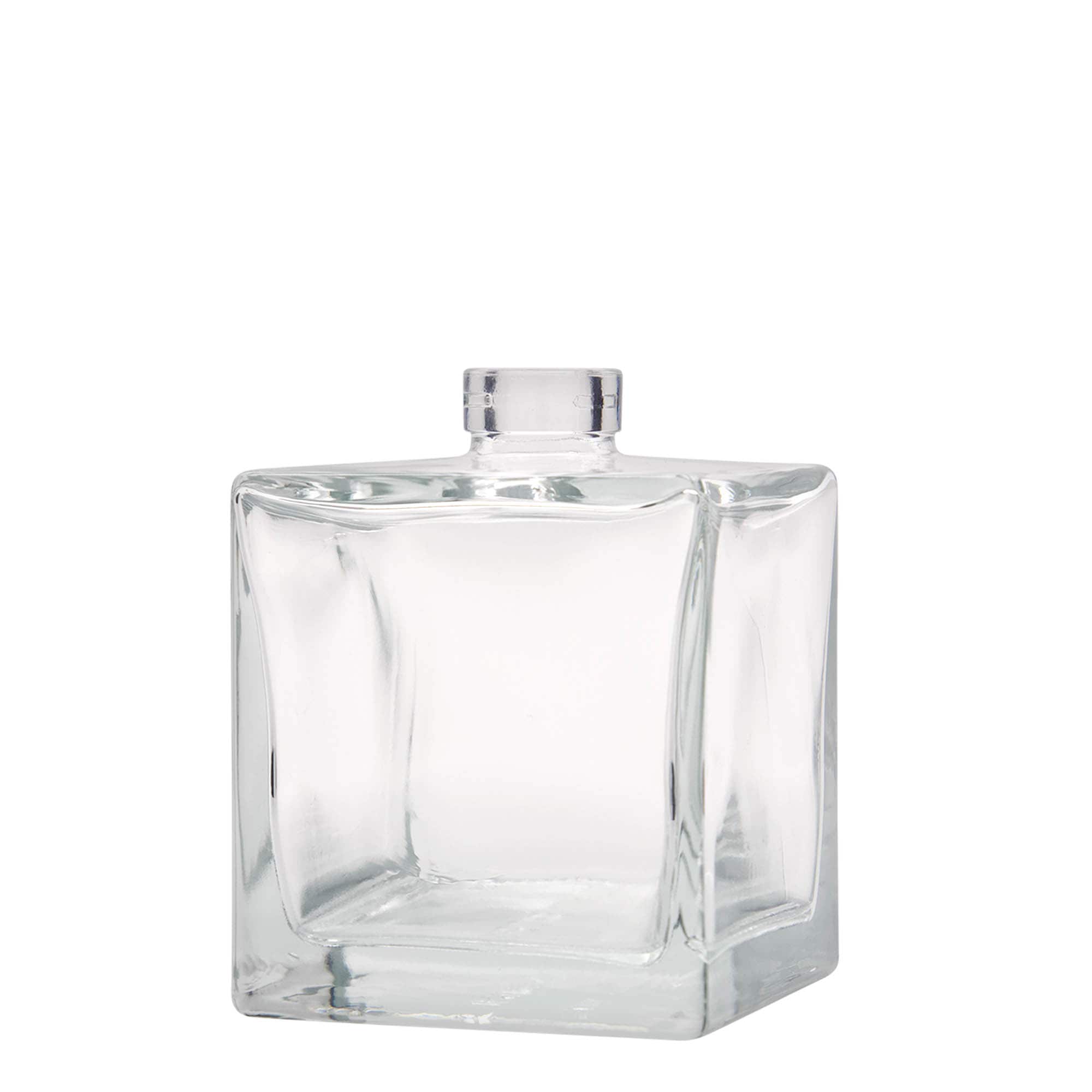 500 ml glazen fles 'Cube', vierkant, opening: kurk