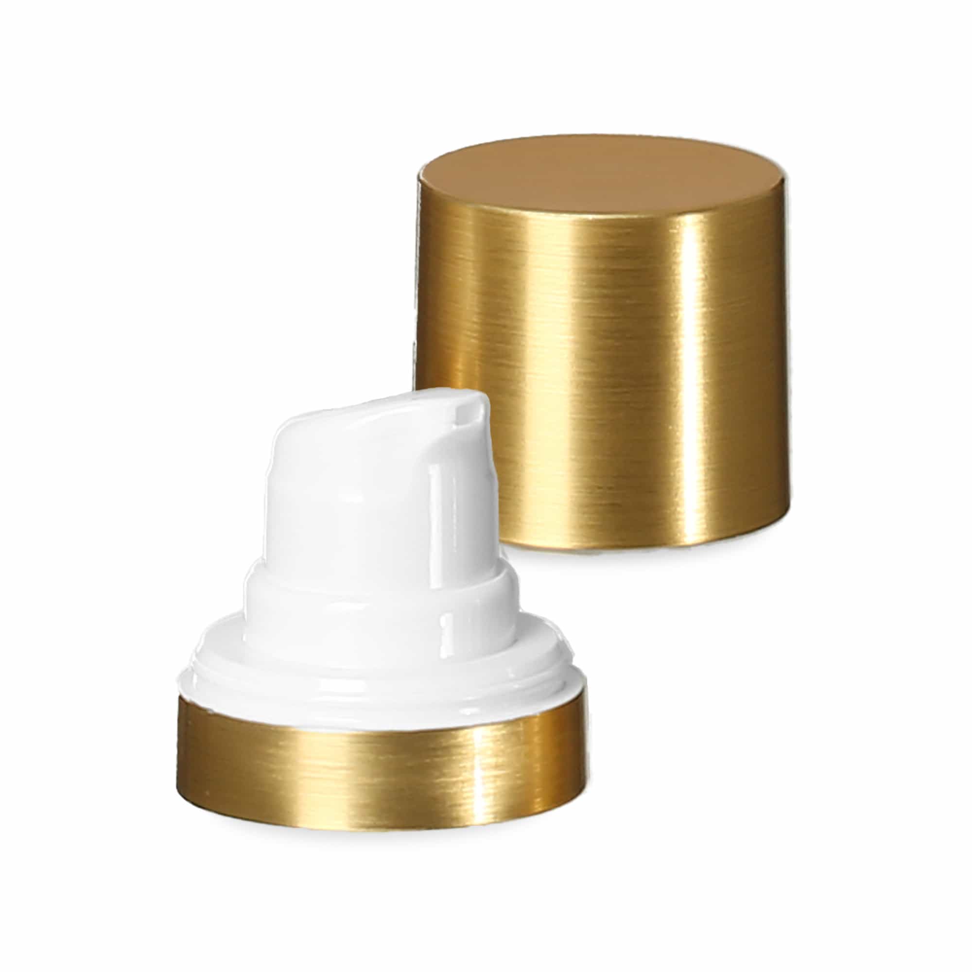 Airless kop Micro Gouden rand + wit, glanzende steekkap Airless kop Micro Gouden rand + wit, glanzende steekkap
