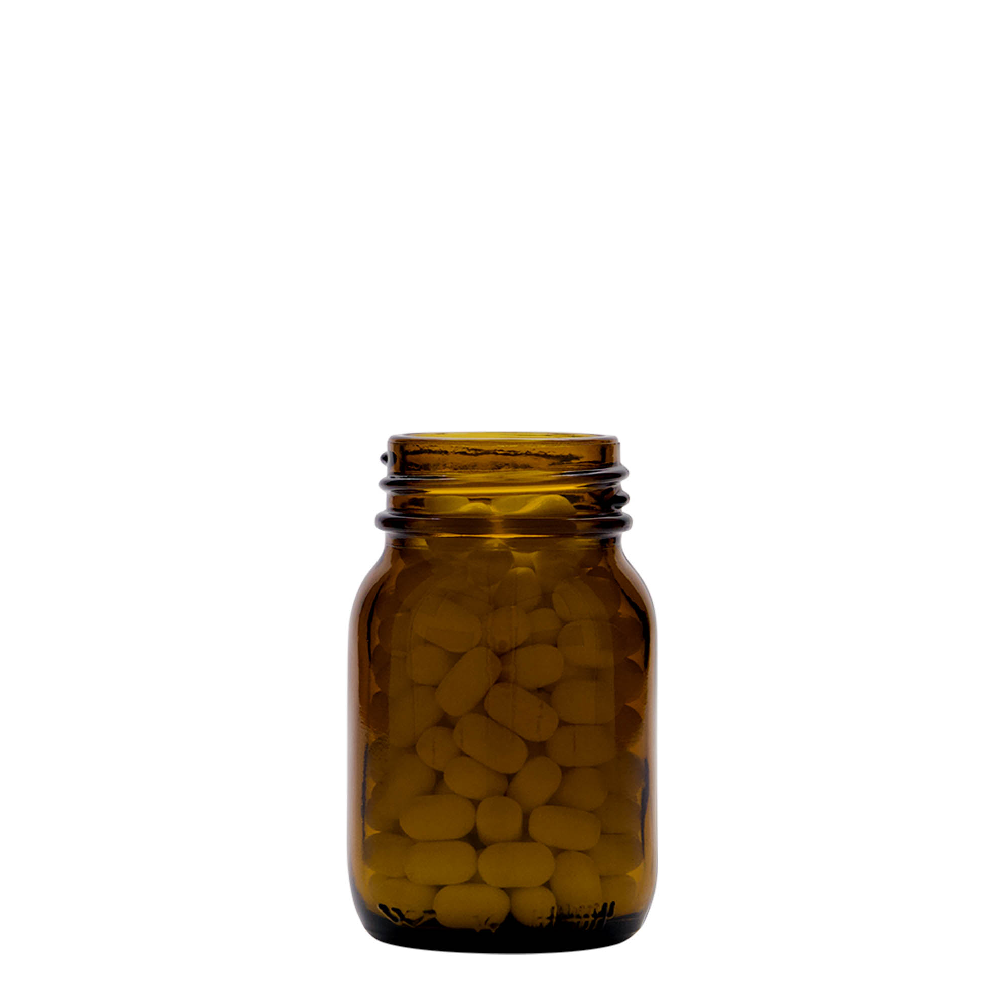 75 ml bredehalsglas, bruin, opening: DIN 40 75 ml bredehalsglas, bruin, opening: DIN 40