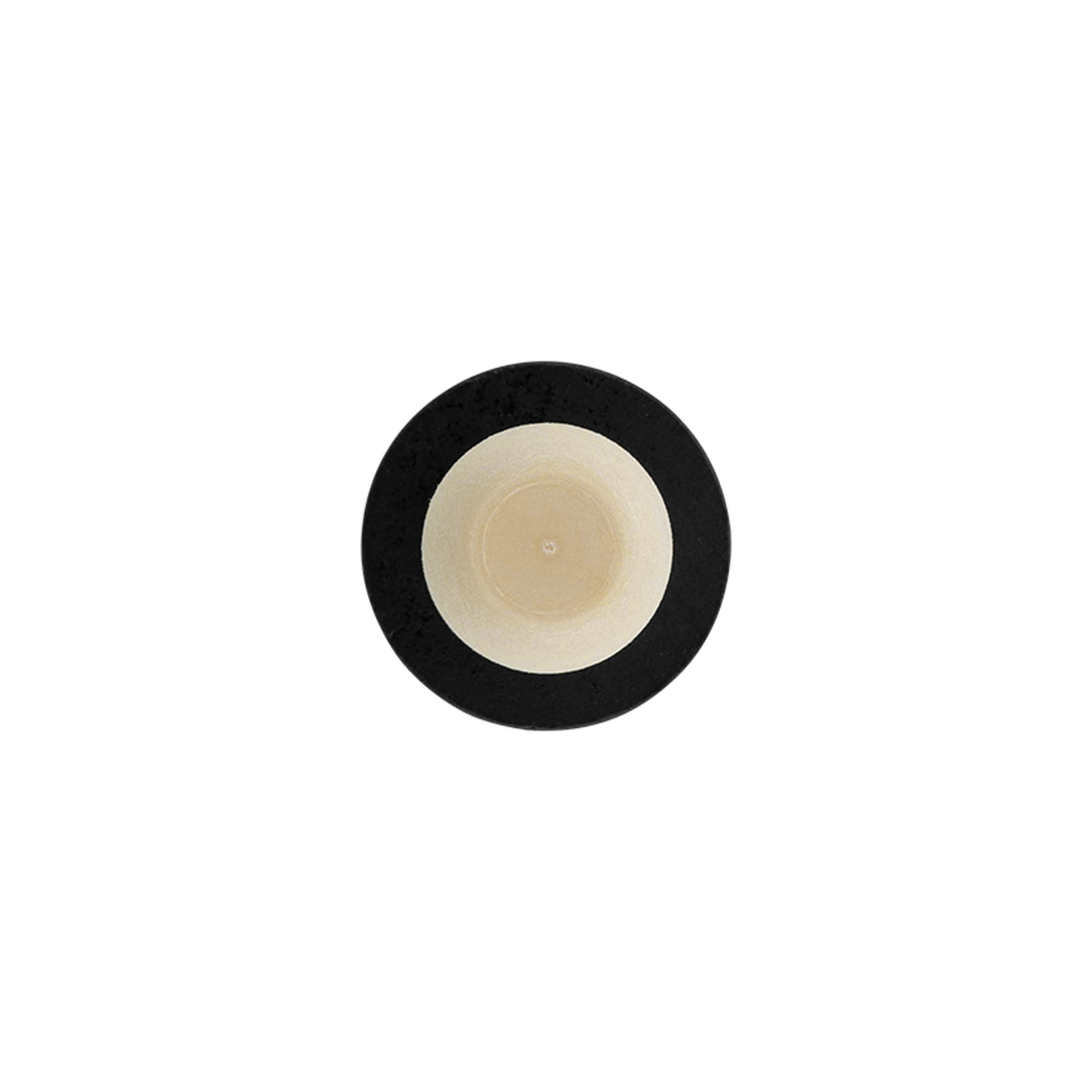 Handkurk 19 mm, hout/kunststof, zwart, voor monding: kurk