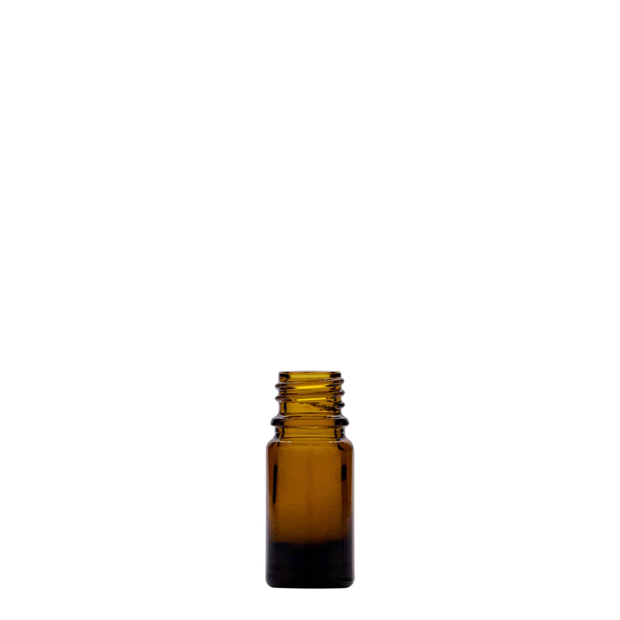 5 ml medicijnflesje, glas, bruin, opening: DIN 18