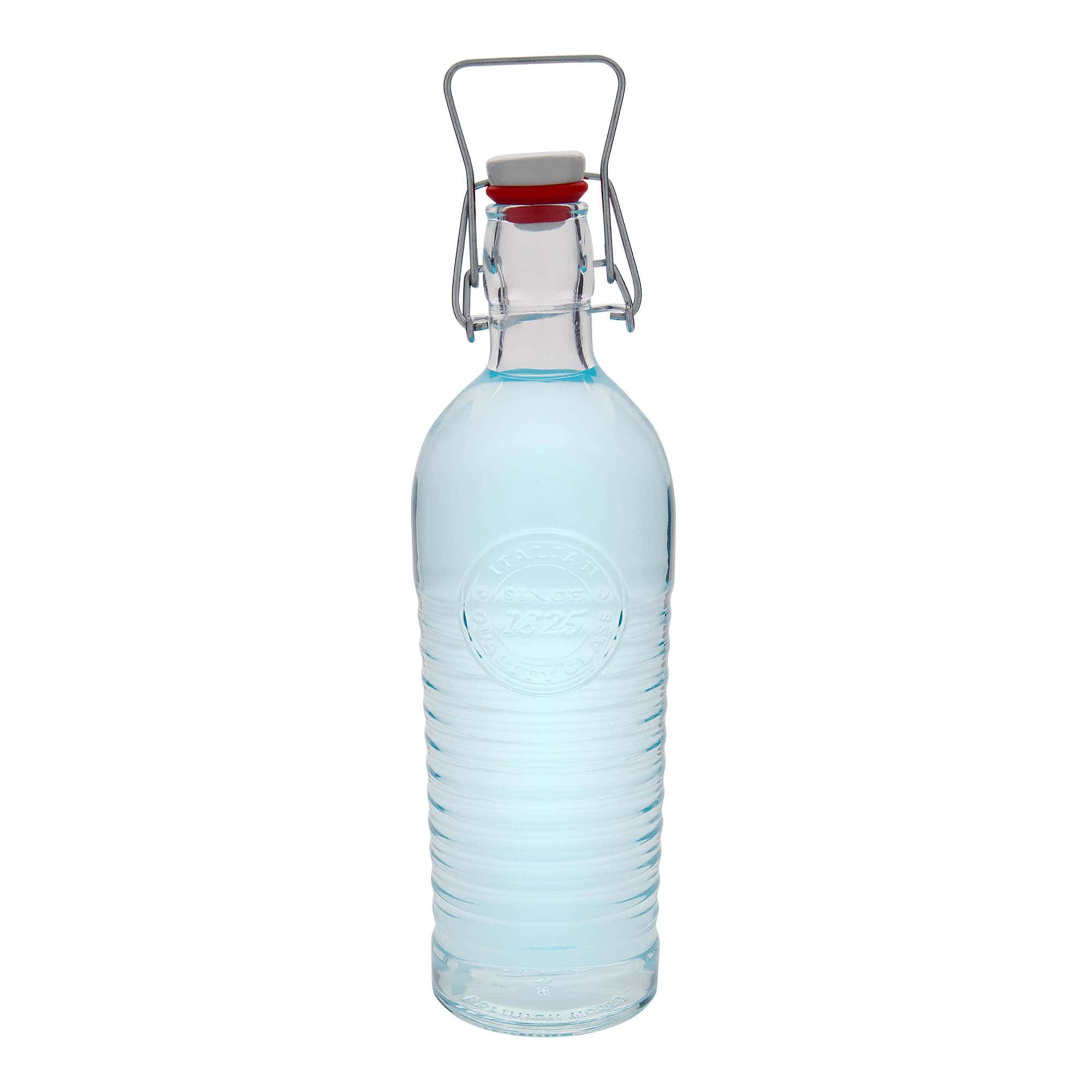 1.200 ml glazen fles 'Officina 1825', hals: beugelsluiting
