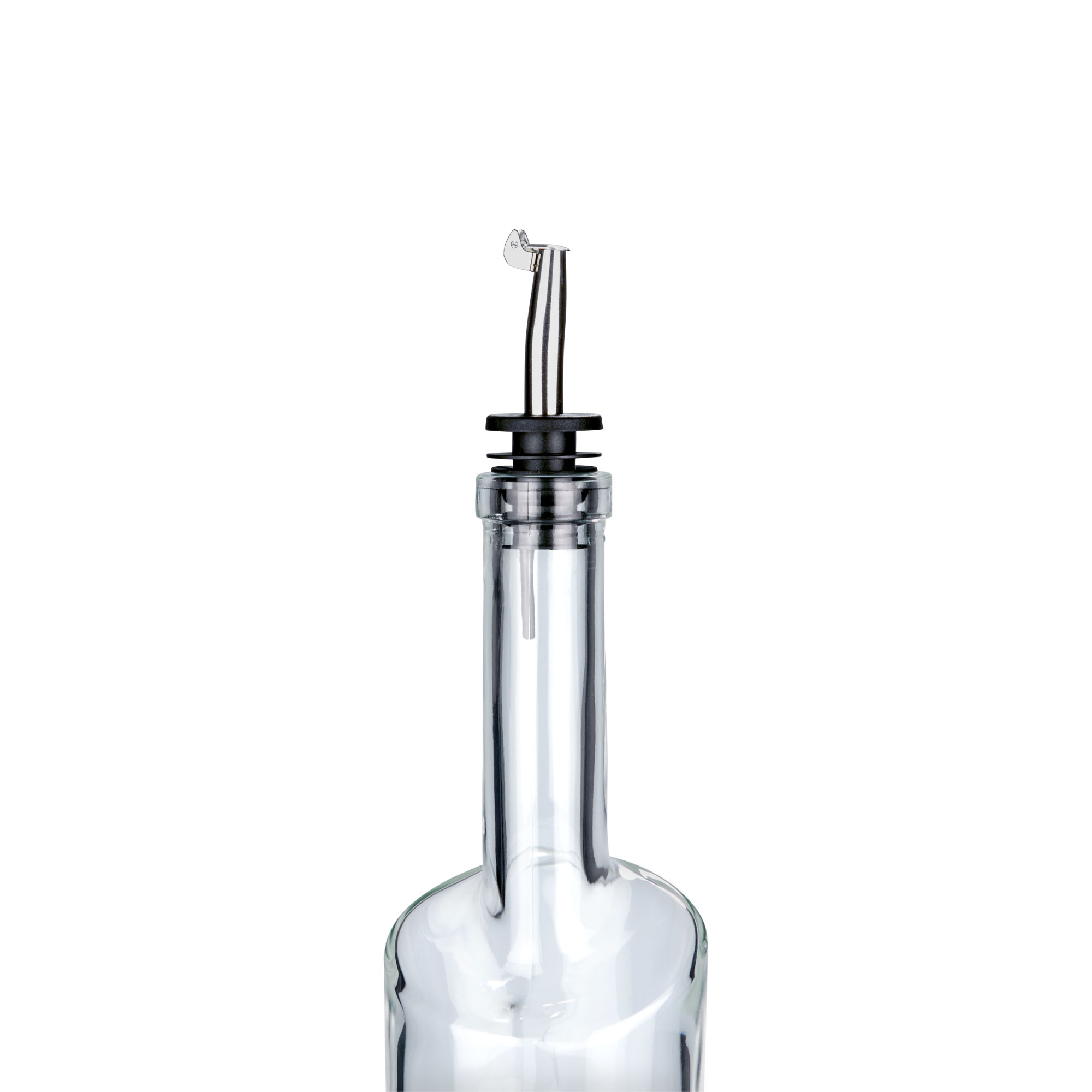 RVS schenktuit met metalen klep, roestvrij staal, zilver RVS schenktuit met metalen klep, roestvrij staal, zilver