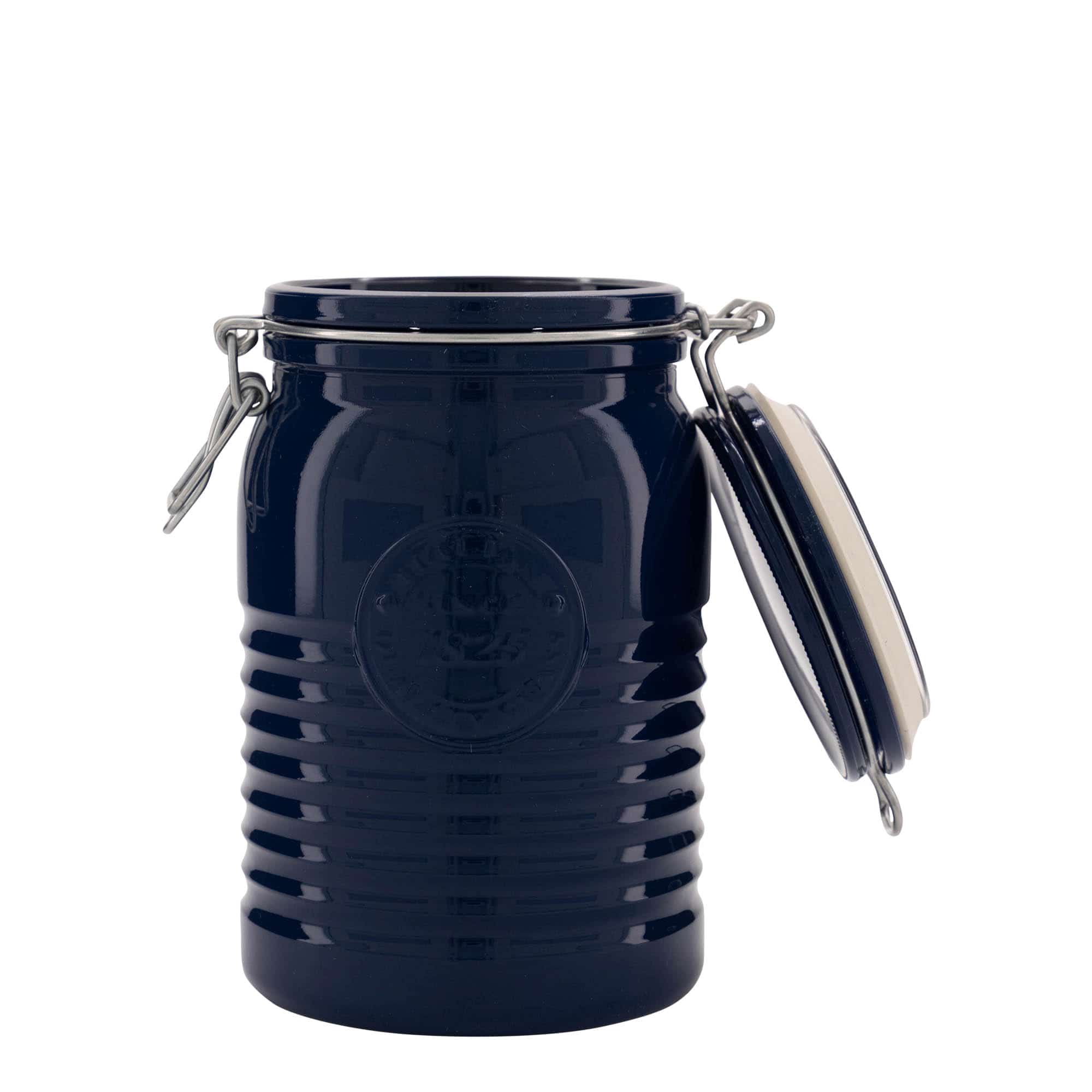 1.000 ml beugelfles 'Officina 1825', blauw, opening: beugelsluiting