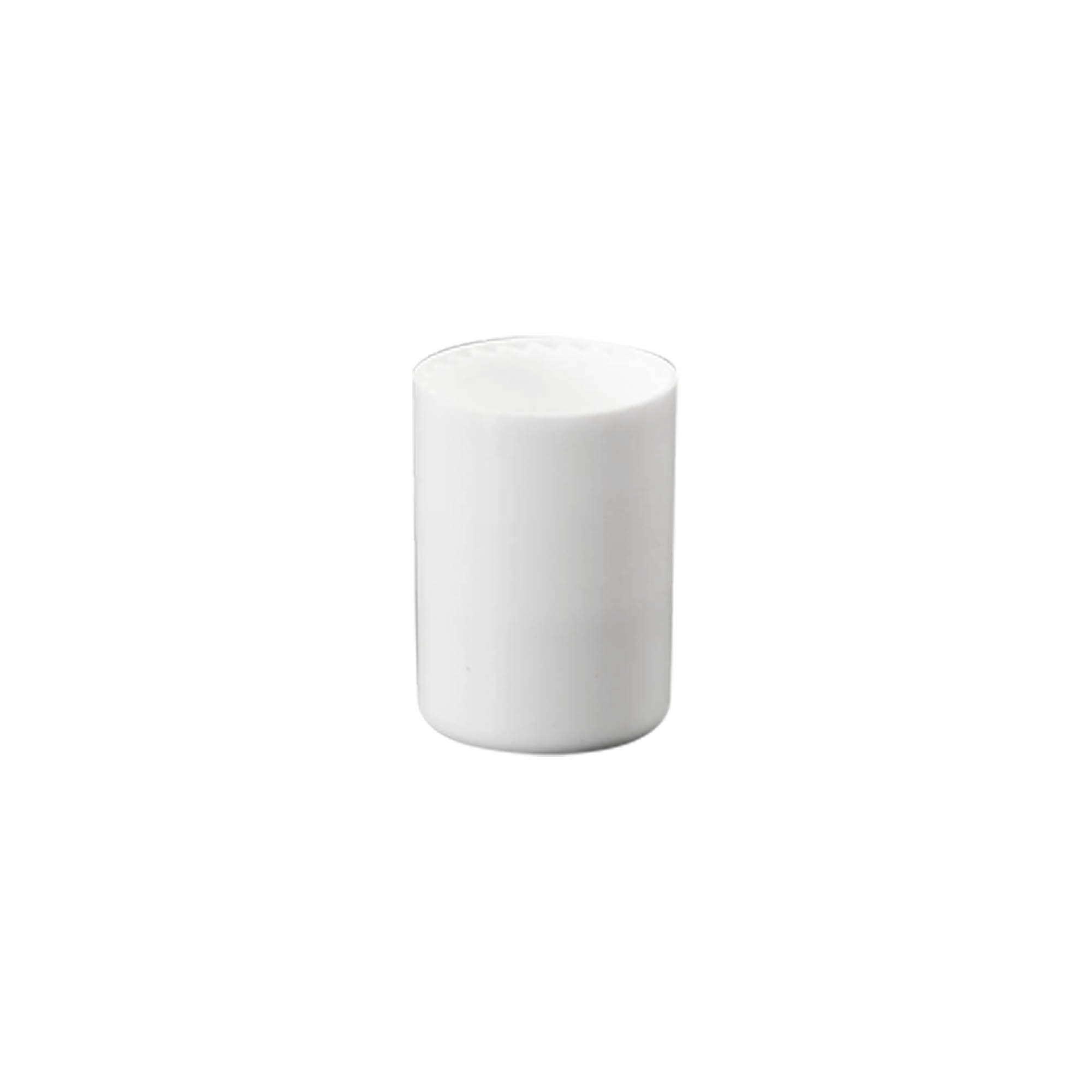 Dop voor 10 ml roll-on fles, PP-kunststof, wit, voor opening: schroefdop Dop voor 10 ml roll-on fles, PP-kunststof, wit, voor opening: schroefdop