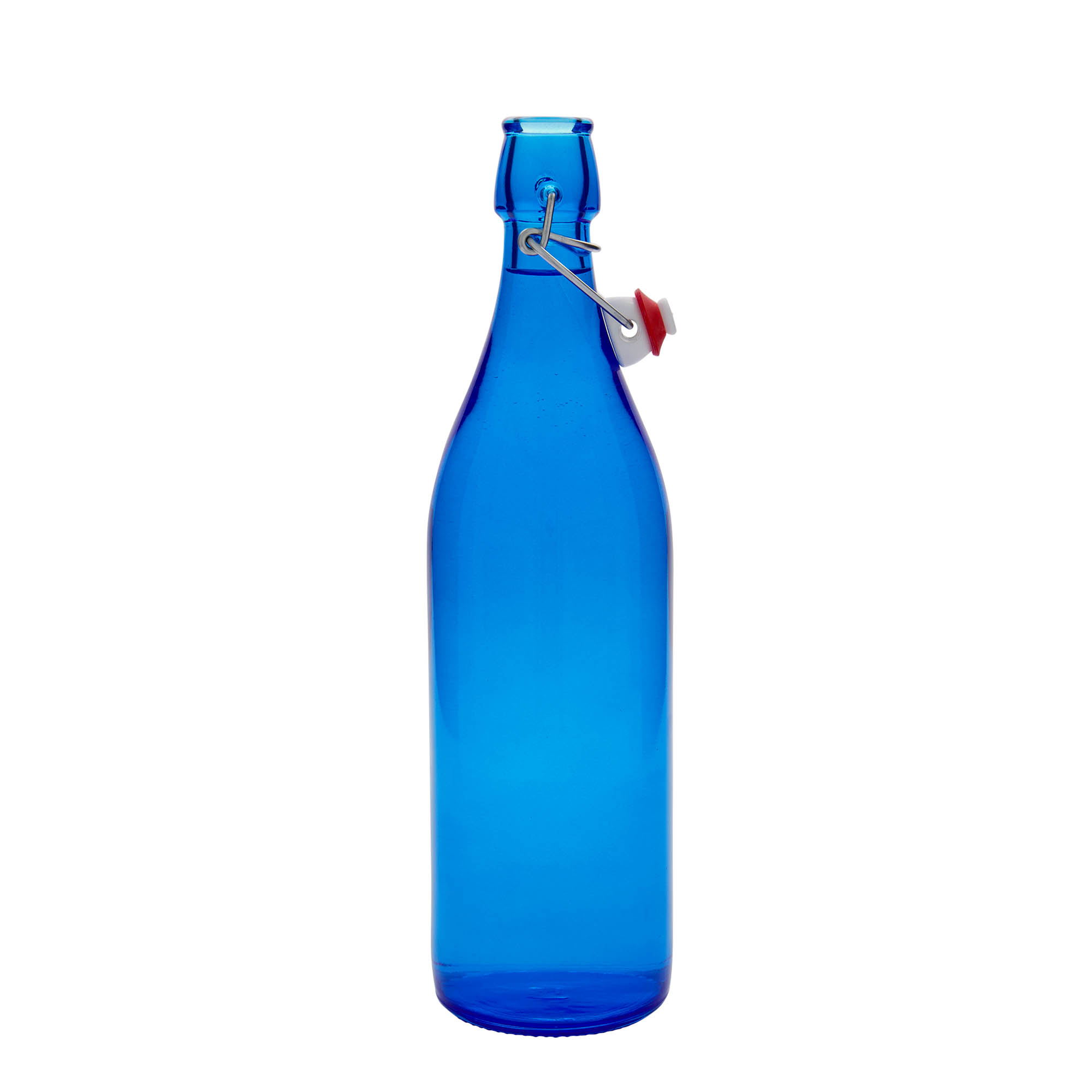 1.000 ml glazen fles 'Giara', blauw, opening: beugelsluiting 1.000 ml glazen fles 'Giara', blauw, opening: beugelsluiting
