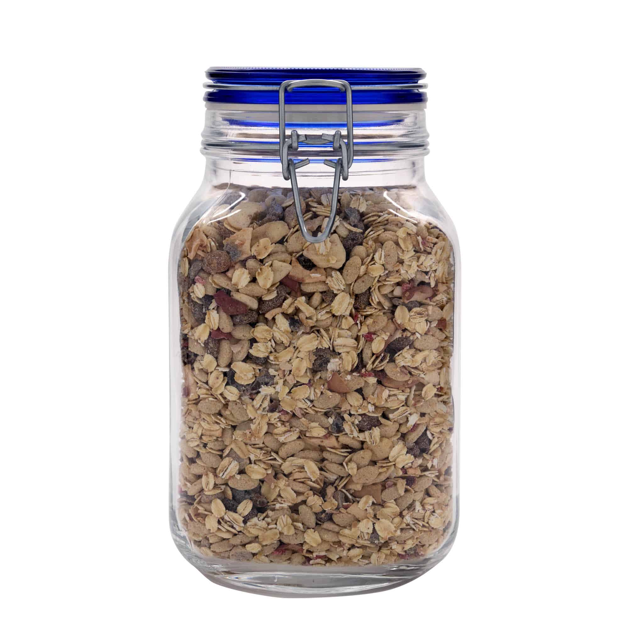 2.000 ml Drahtbügelglas 'Fido' Blue Top, vierkant, opening: draaisluiting met beugel 2.000 ml Drahtbügelglas 'Fido' Blue Top, vierkant, opening: draaisluiting met beugel