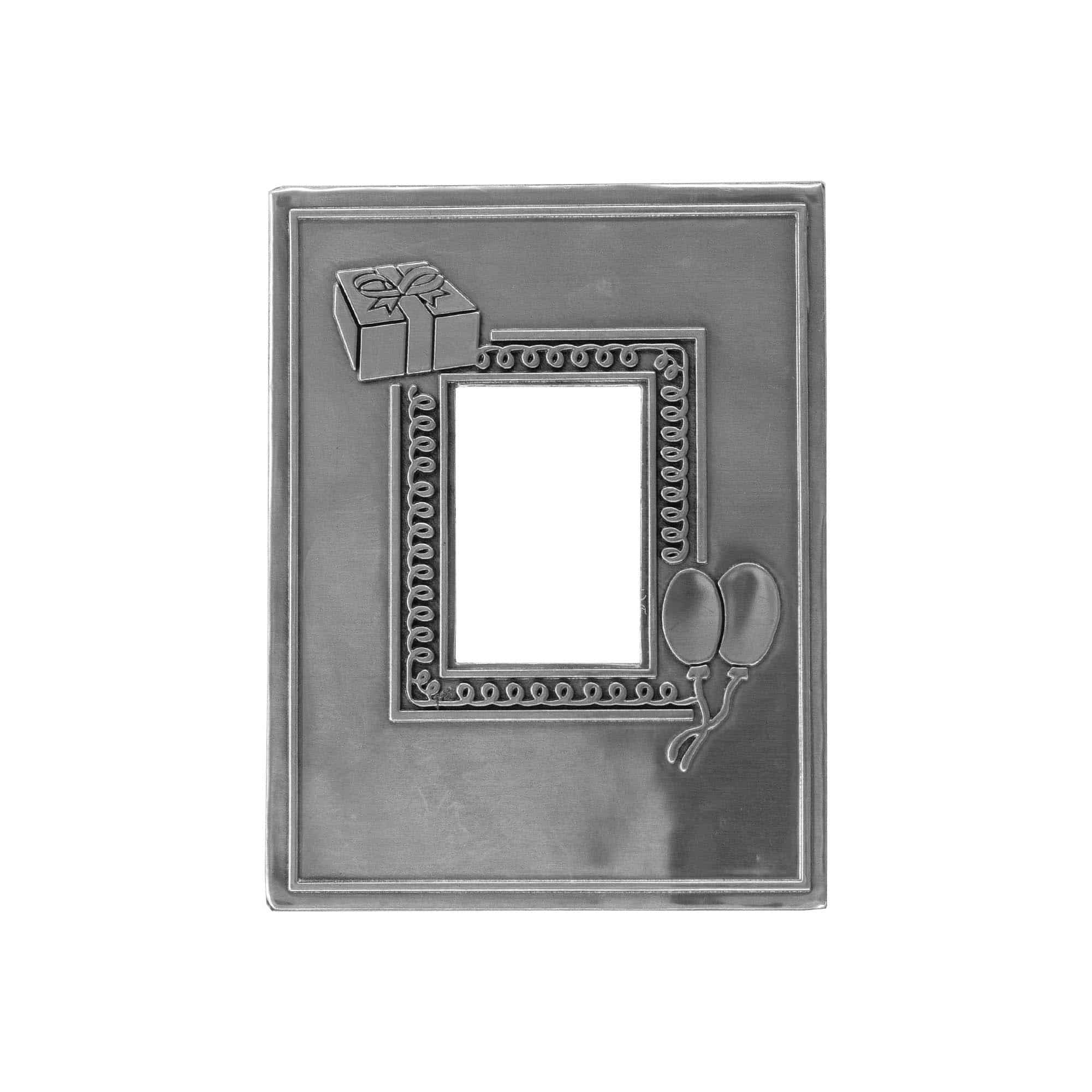 Bliketiket 'Foto', rechthoekig, metaal, zilver Bliketiket 'Foto', rechthoekig, metaal, zilver