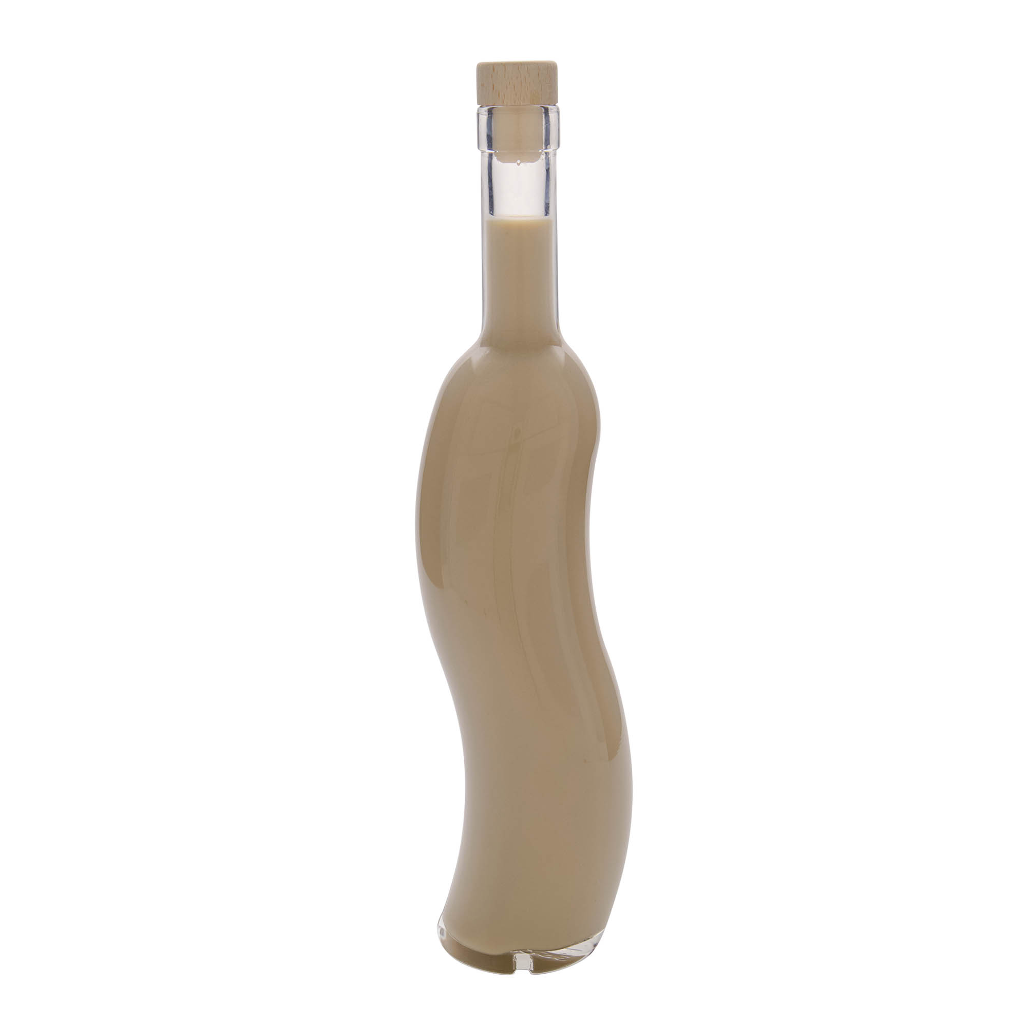500 ml glazen fles 'La-Ola', halfrond, opening: kurk 500 ml glazen fles 'La-Ola', halfrond, opening: kurk