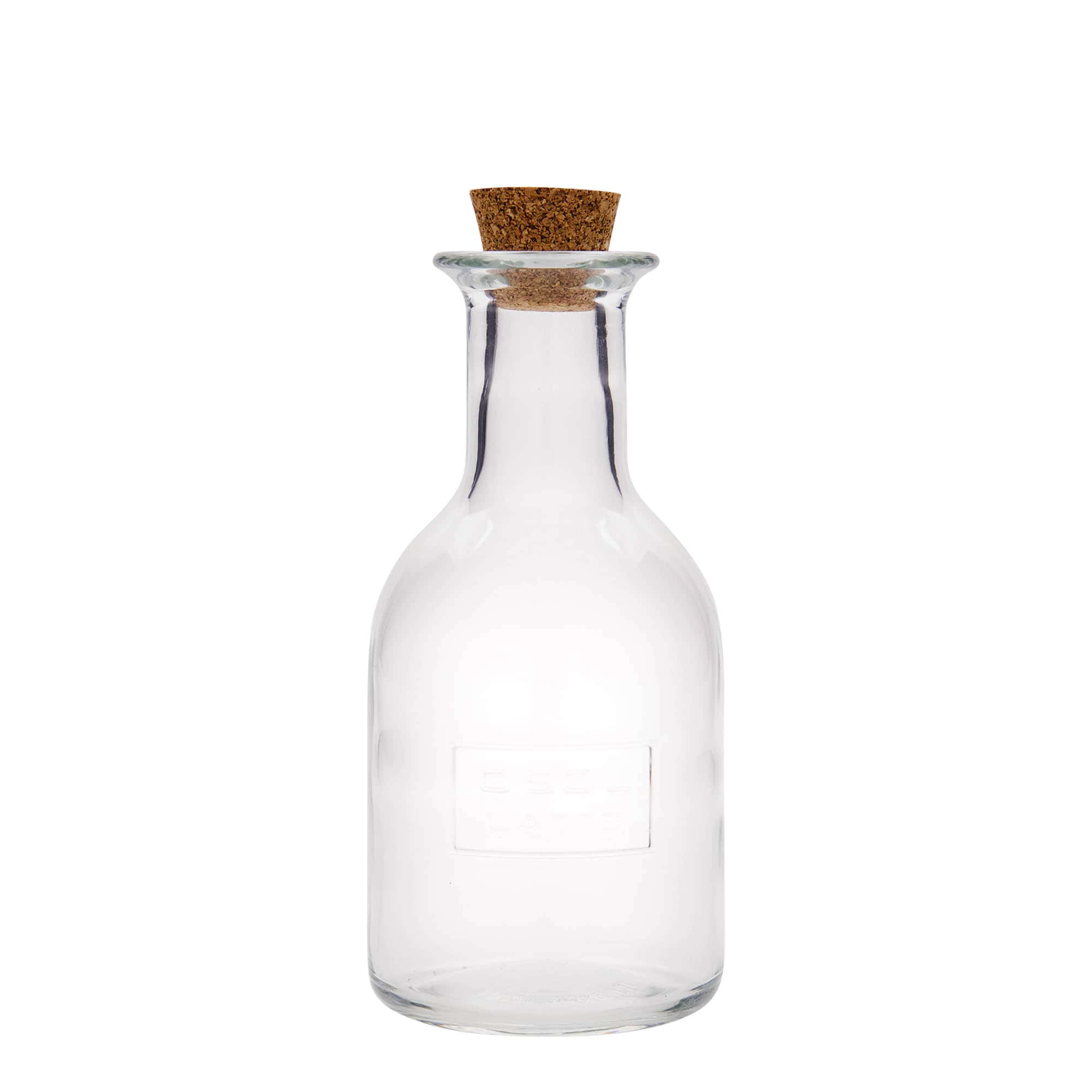 Glazen fles 'Optima Latte', 500 ml, monding: kurk
