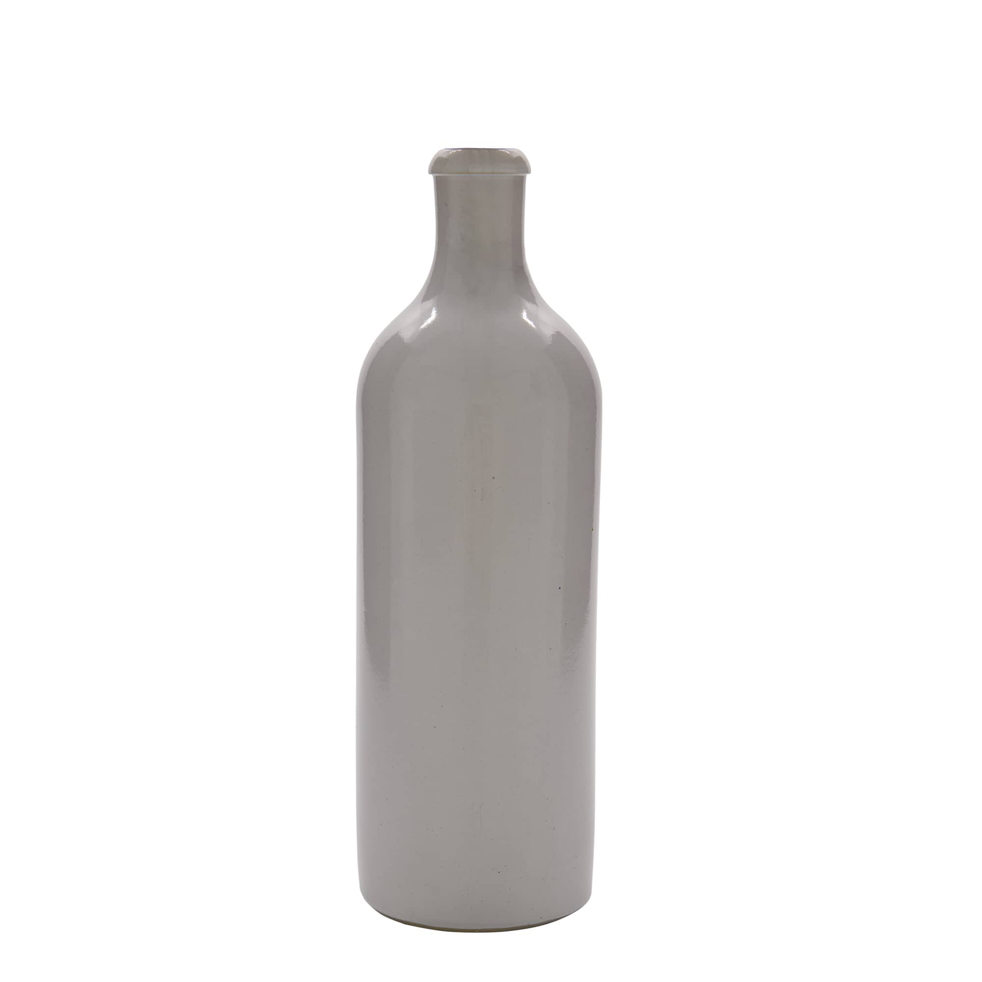 750 ml tonkruik, steengoed, wit, monding: beugelverschluss