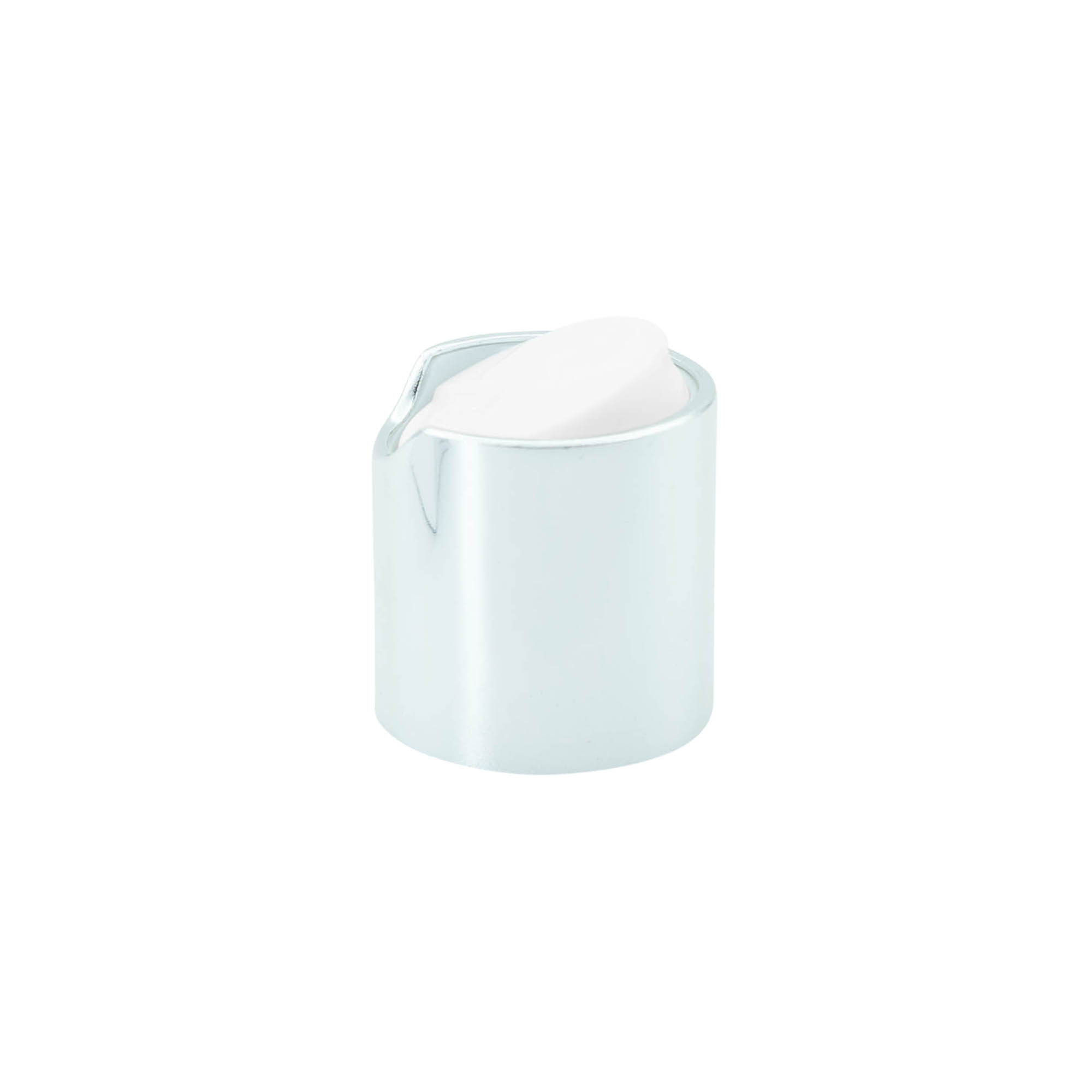 Schroefdop Disc Top, PP-kunststof, zilver, voor opening: 24/410