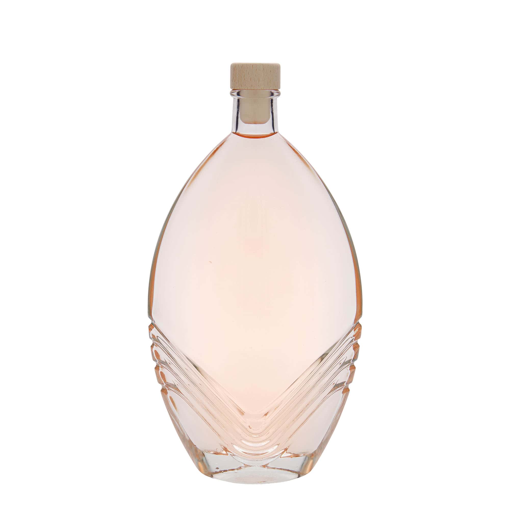 500 ml glazen fles 'Florence', ovaal, opening: kurk