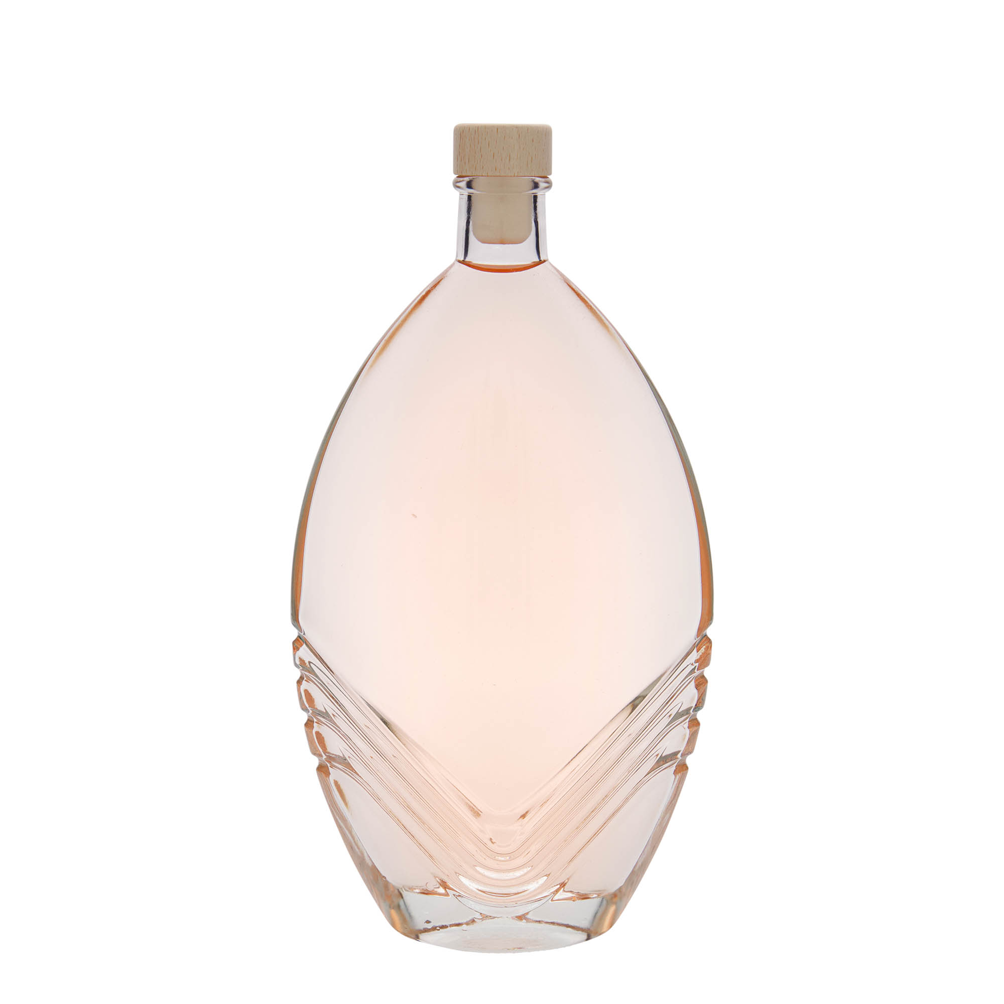 500 ml glazen fles 'Florence', ovaal, opening: kurk