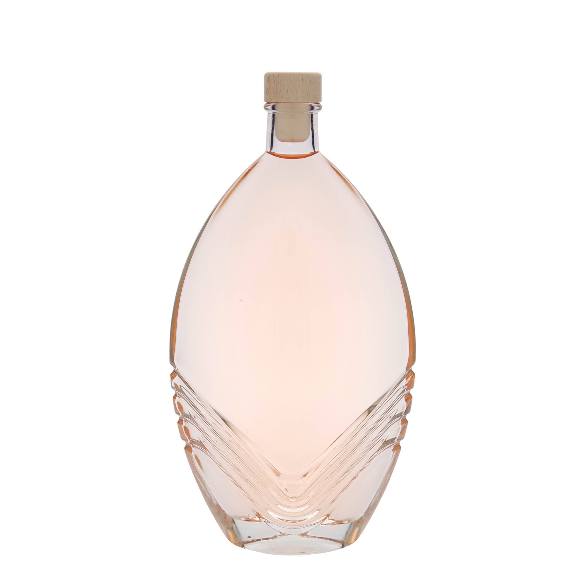 500 ml glazen fles 'Florence', ovaal, opening: kurk