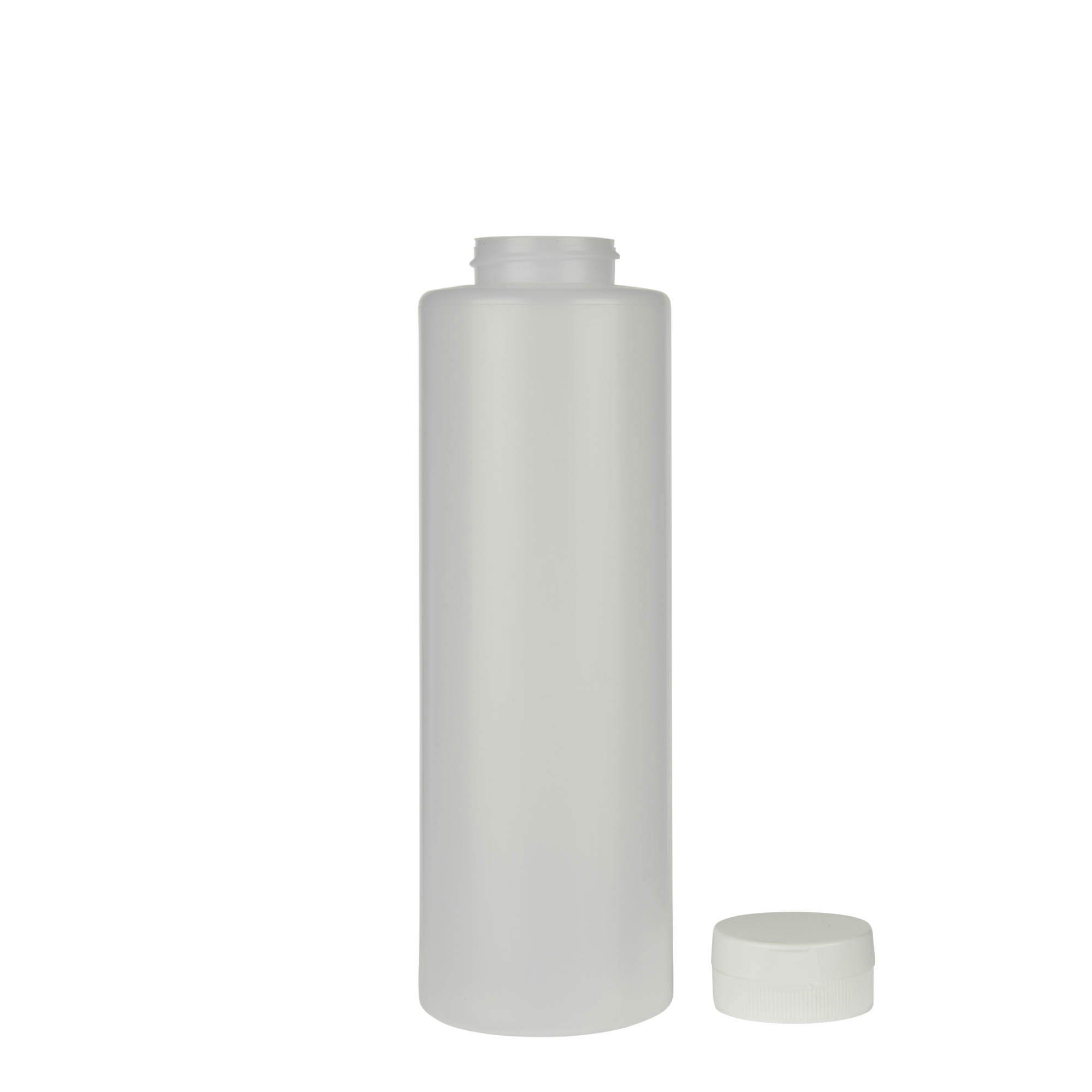500 ml sausfles, LDPE-kunststof, naturel, opening: 38/400