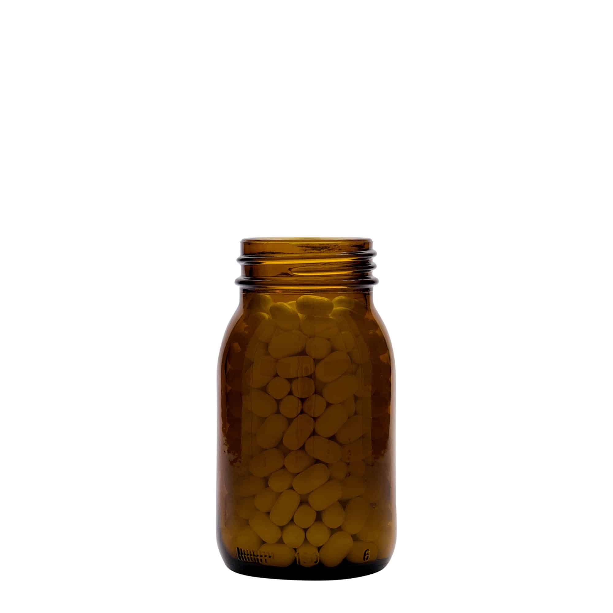 150 ml wijdehalsglas, bruin, opening: DIN 45