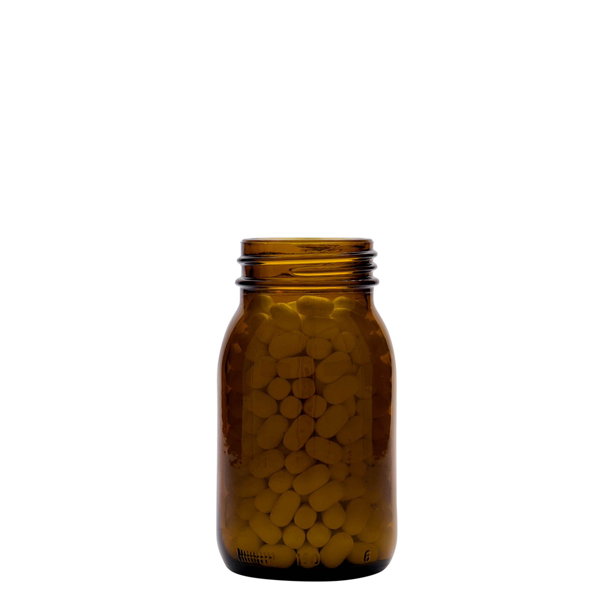 150 ml wijdehalsglas, bruin, opening: DIN 45