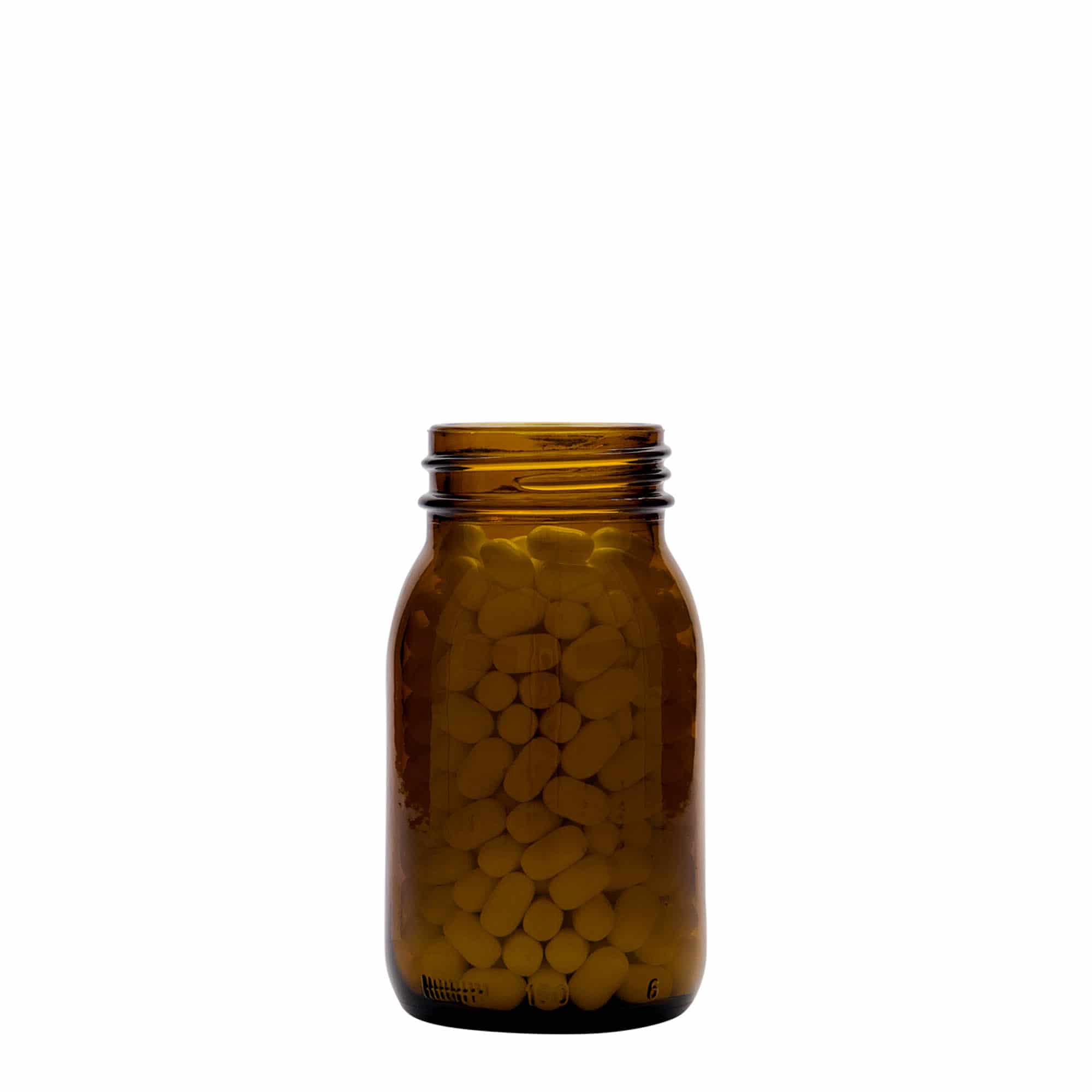 150 ml wijdehalsglas, bruin, opening: DIN 45