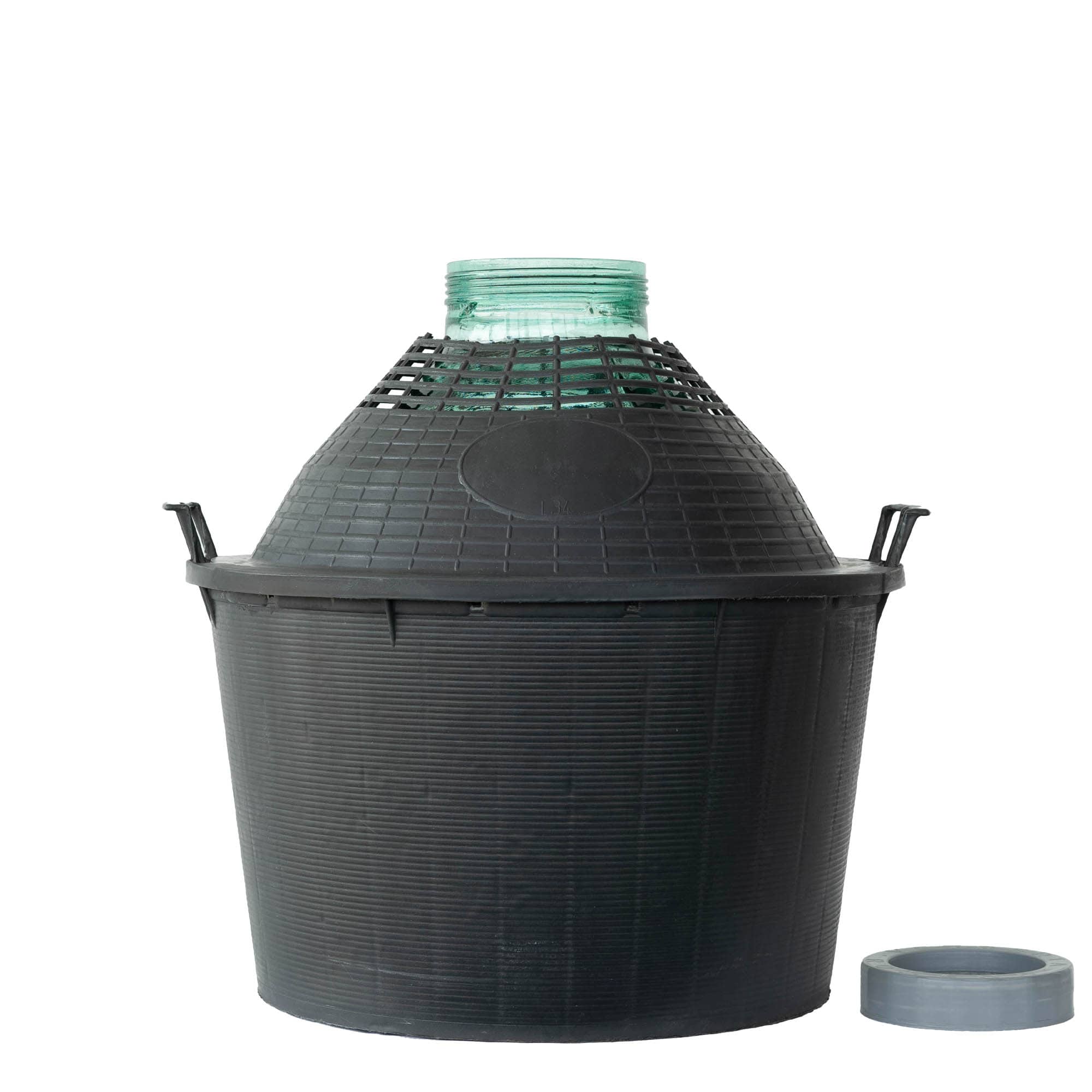 34 l ballonfles brede hals, glas, opening: schroefdop