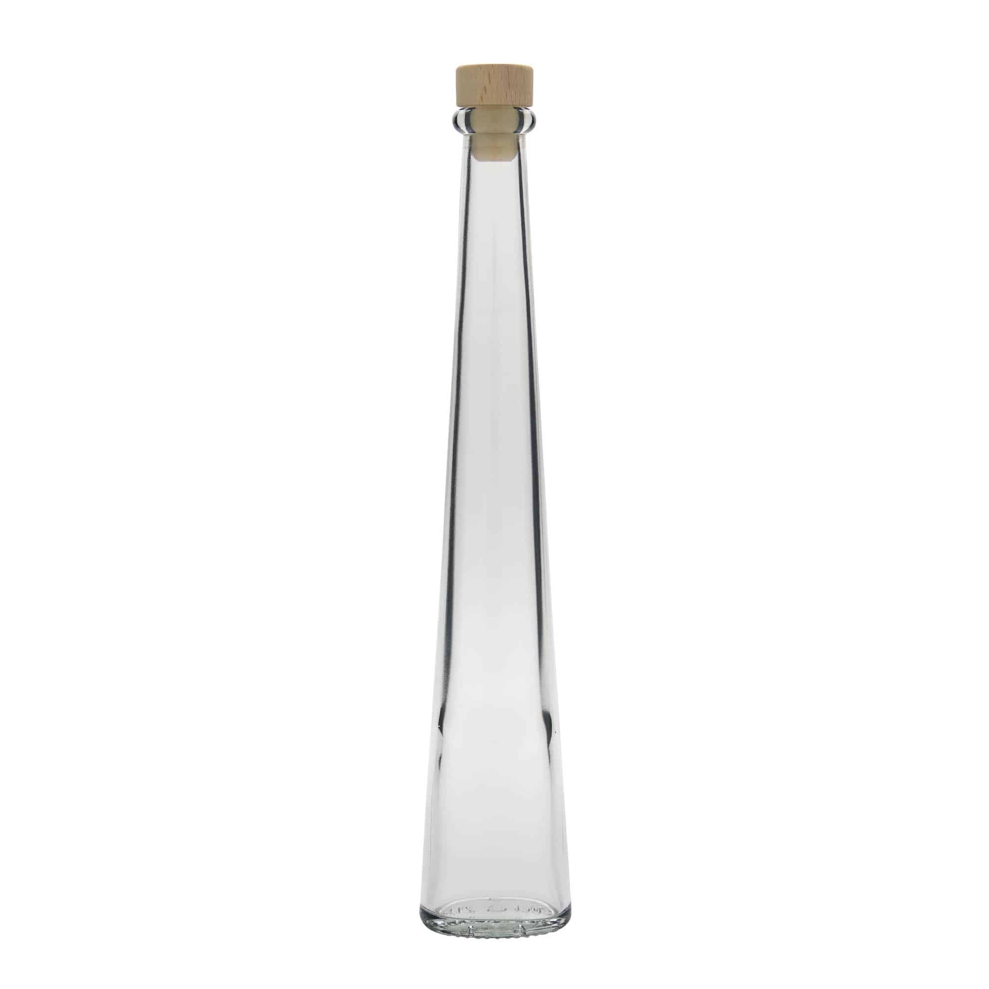 Glazen fles 'Dama Ovale', 200 ml, ovaal, monding: kurk