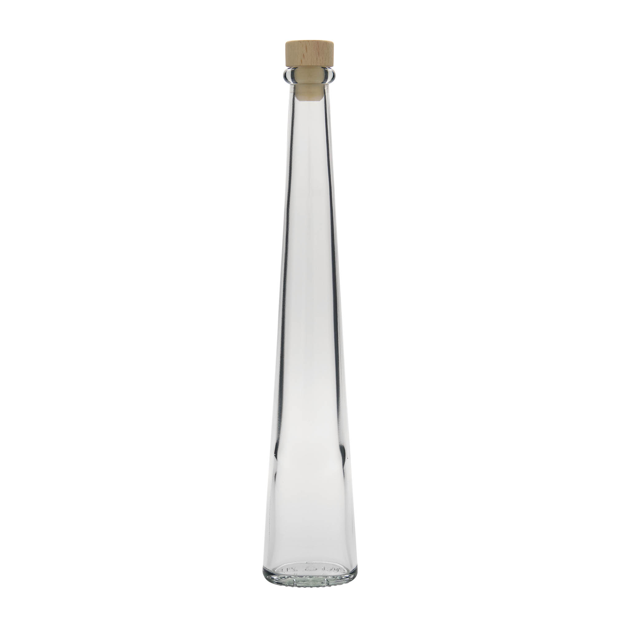 200 ml glazen fles 'Dama Ovale', ovaal, opening: kurk