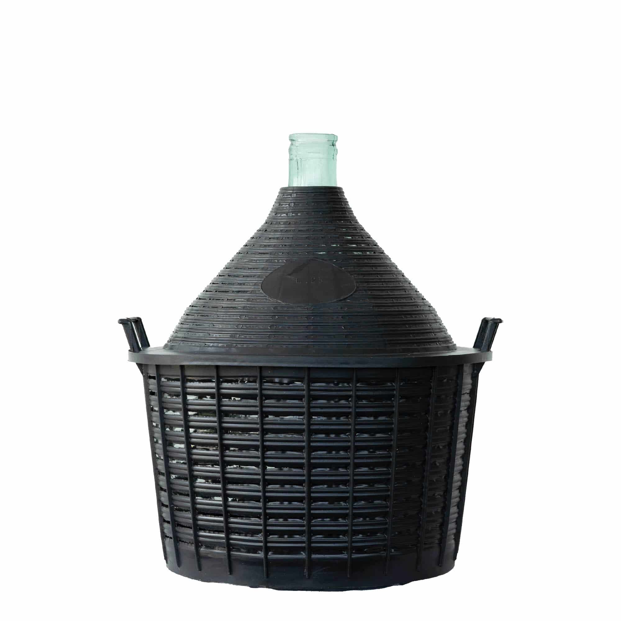 25 l ballonfles met smalle hals, glas, opening: opzetdeksel